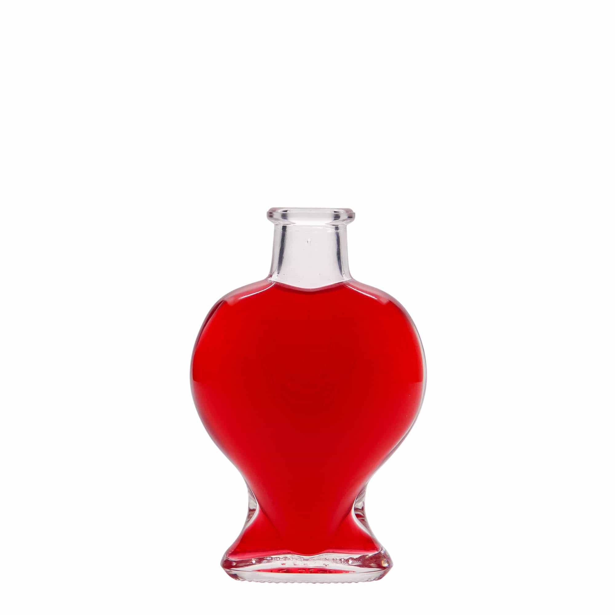 100 ml γυάλινο μπουκάλι 'Καρδιά', στόμιο: φελλός