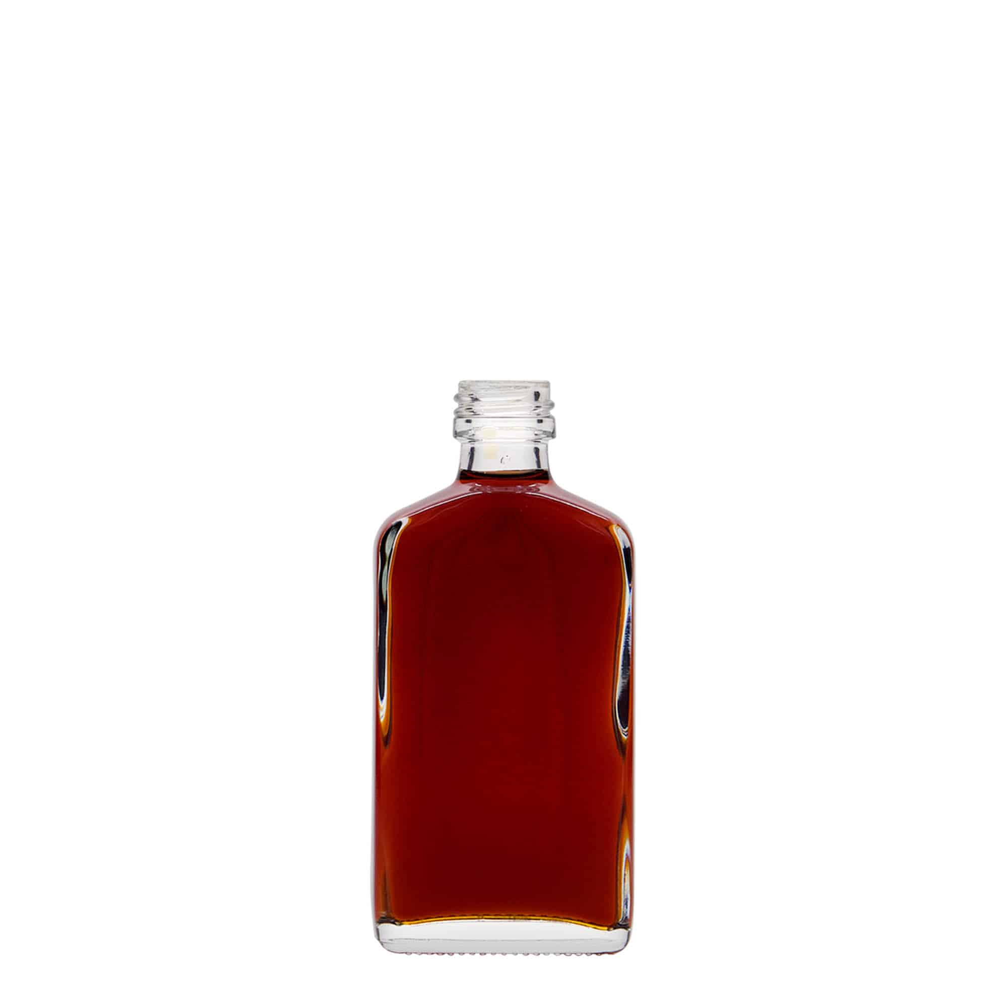 50 ml φιαλίδιο τσέπης, ορθογώνιο, γυαλί, στόμιο: PP 18
