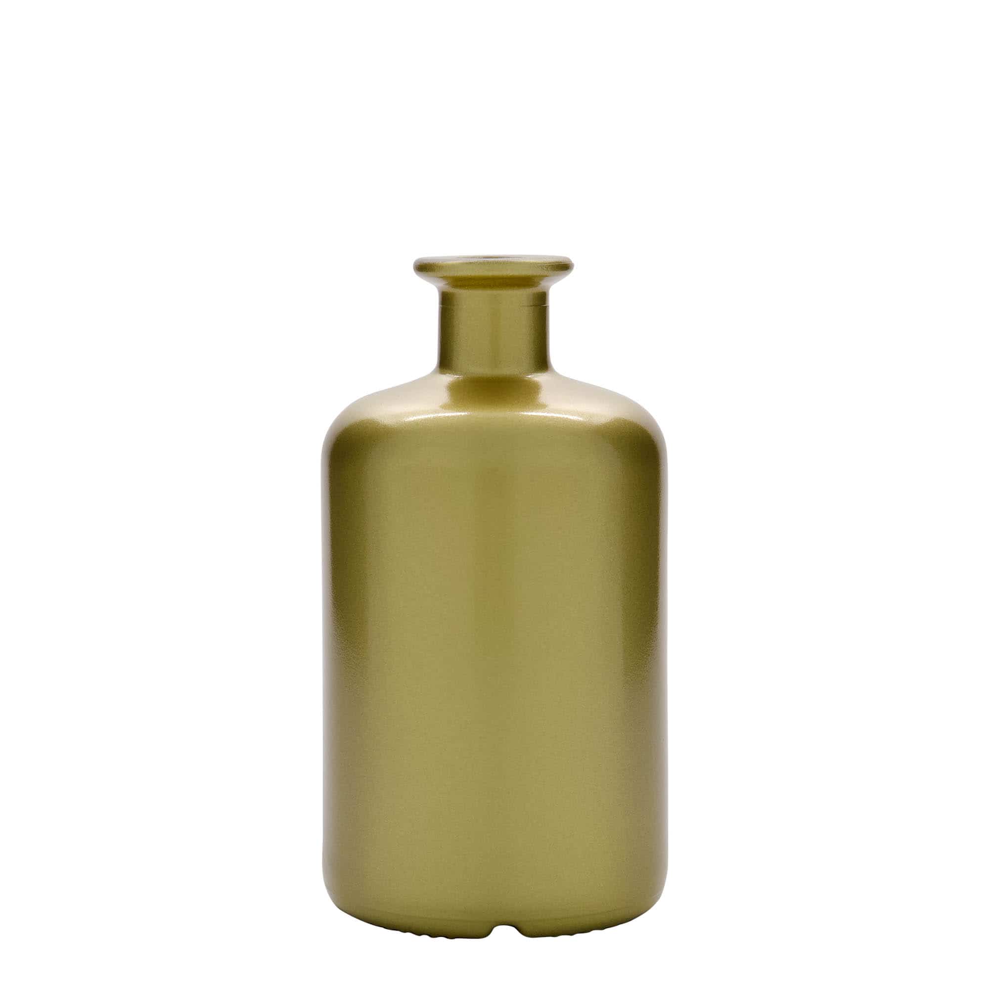 Γυάλινο μπουκάλι φαρμακείου 500 ml, χρυσό, στόμιο: φελλός Γυάλινο μπουκάλι φαρμακείου 500 ml, χρυσό, στόμιο: φελλός