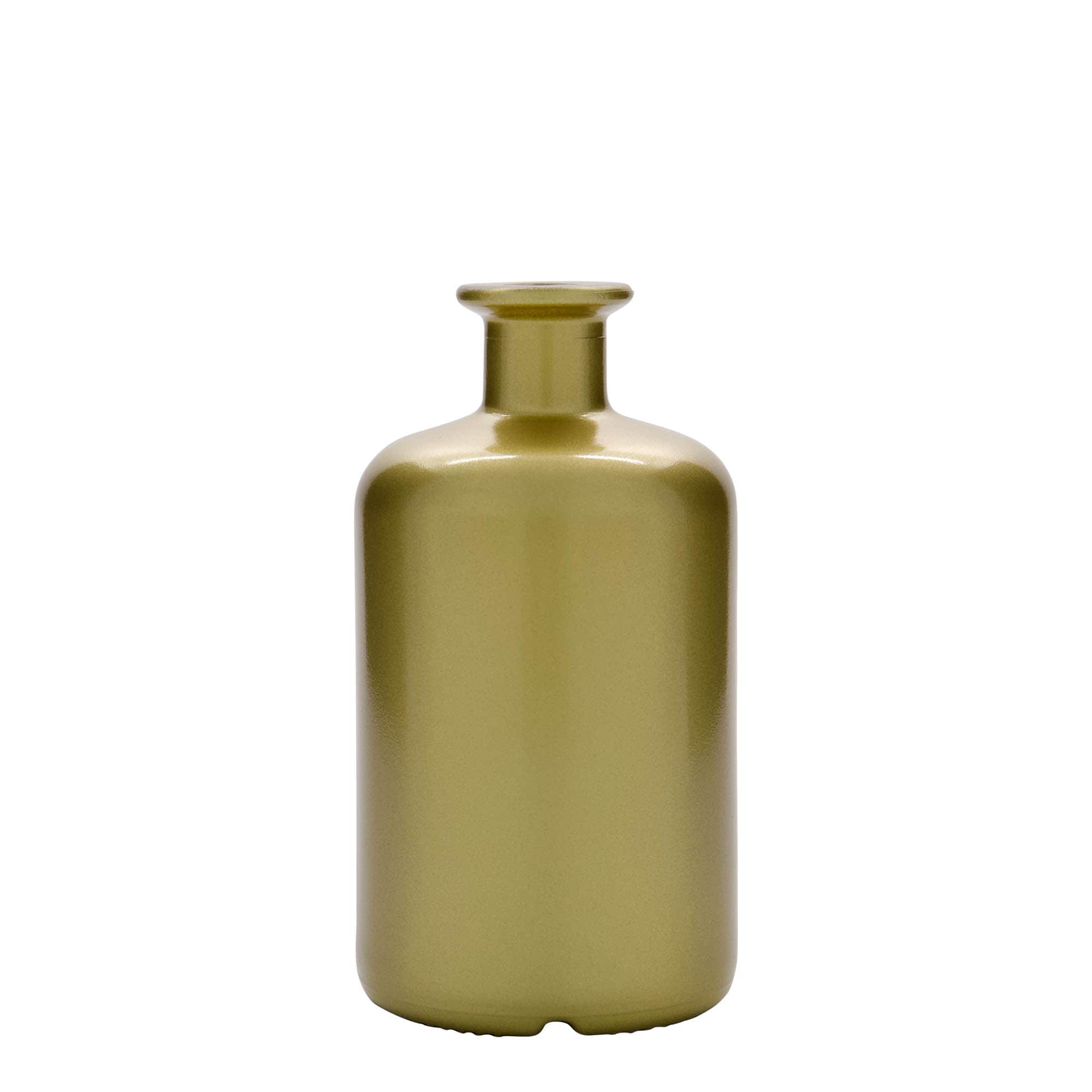500 ml γυάλινο μπουκάλι φαρμακοποιού, χρυσό, στόμιο: φελλός