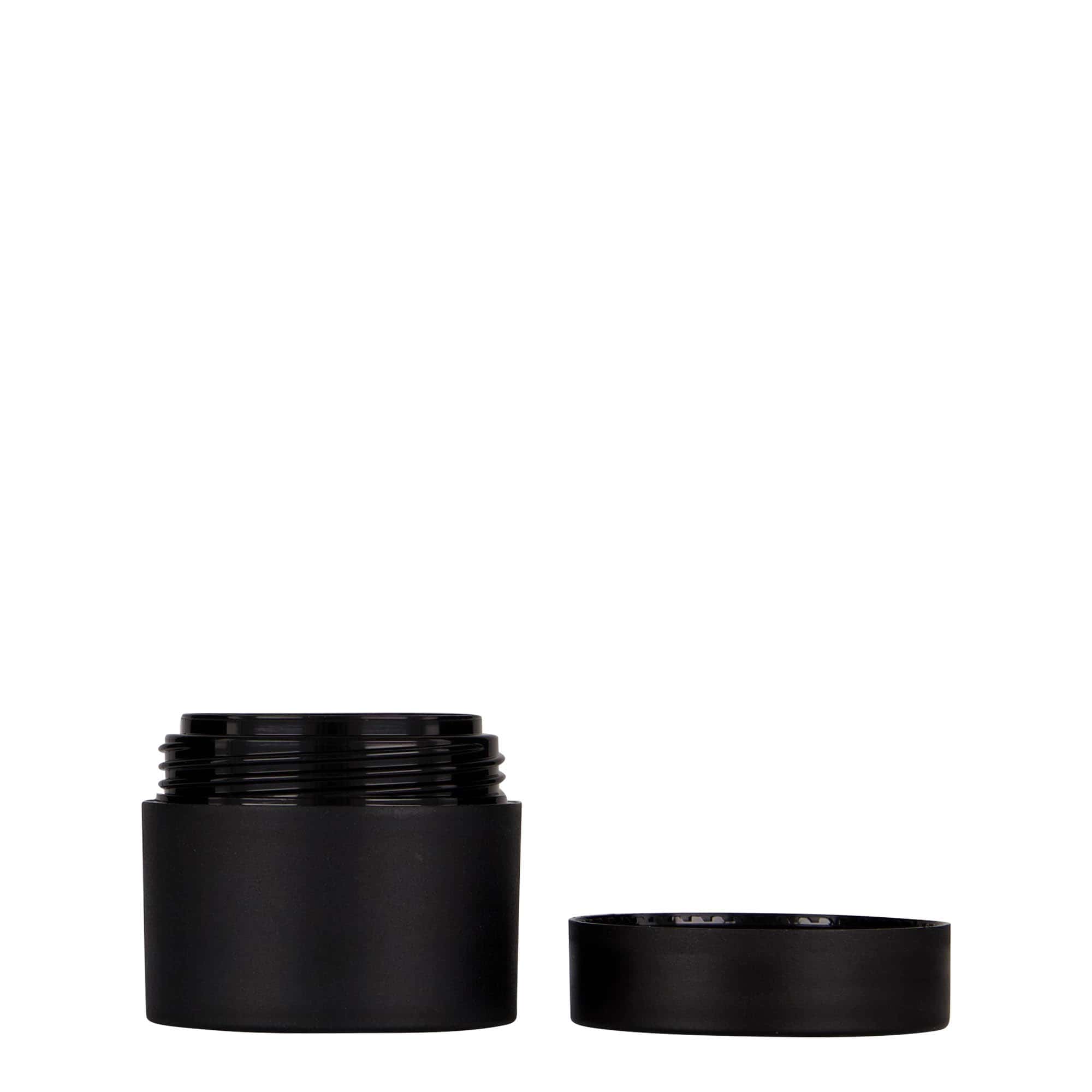 30 ml πλαστικό δοχείο 'Antonella', PP, μαύρο, στόμιο: βιδωτό καπάκι 30 ml πλαστικό δοχείο 'Antonella', PP, μαύρο, στόμιο: βιδωτό καπάκι