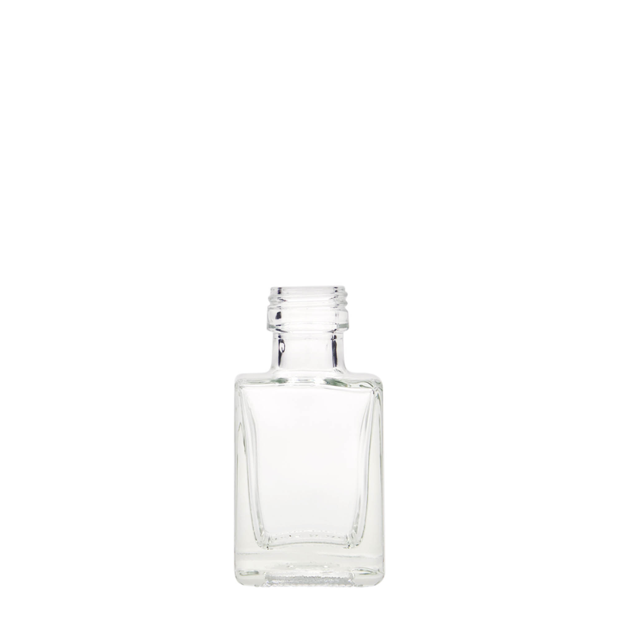 50 ml γυάλινο μπουκάλι 'Cube', τετράγωνο, στόμιο: PP 24