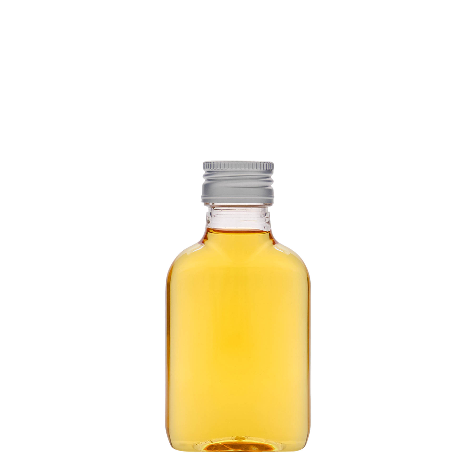 100 ml τσαντάκι φιάλη, οβάλ, πλαστικό PET, στόμιο: PP 28