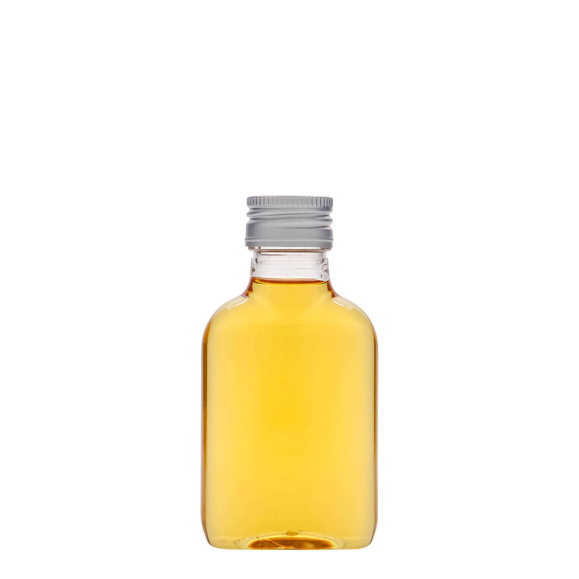 100 ml τσαντάκι φιάλη, οβάλ, πλαστικό PET, στόμιο: PP 28 100 ml τσαντάκι φιάλη, οβάλ, πλαστικό PET, στόμιο: PP 28