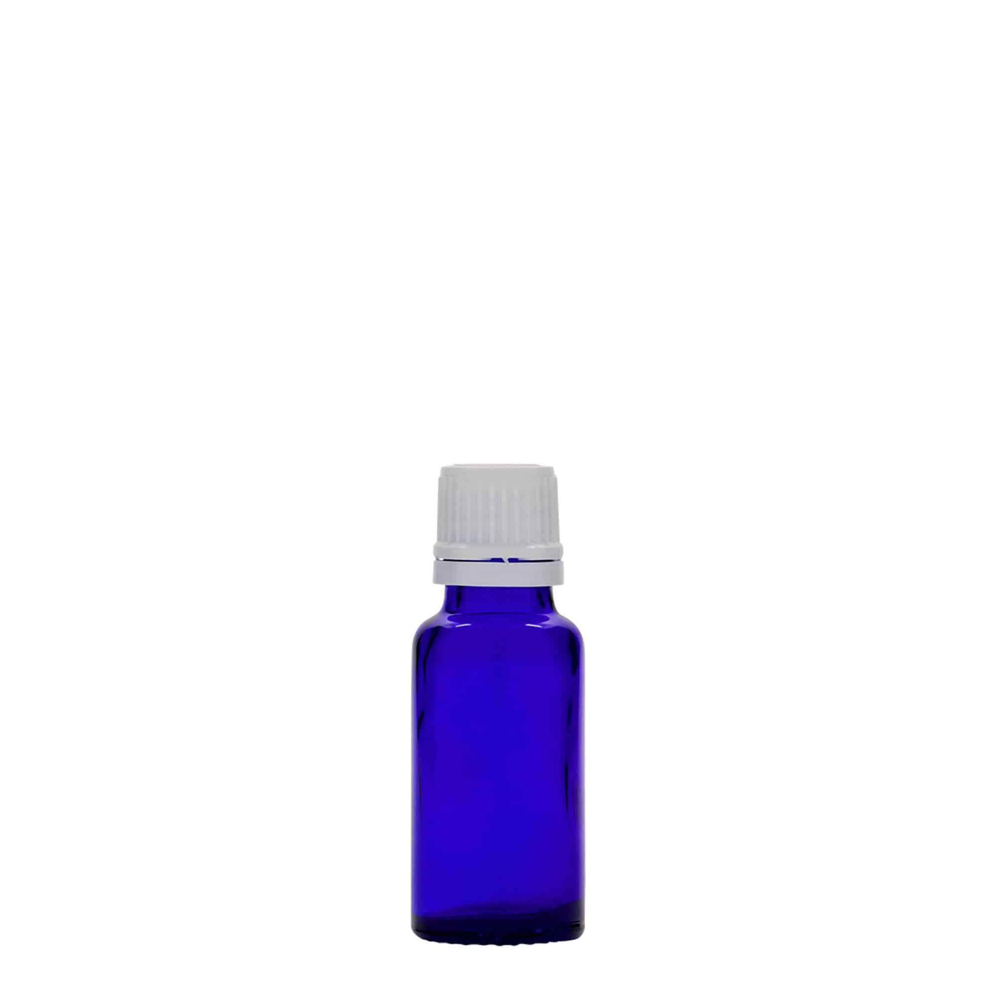20 ml φιαλίδιο φαρμάκου, γυαλί, βασιλικό μπλε, στόμιο: DIN 18