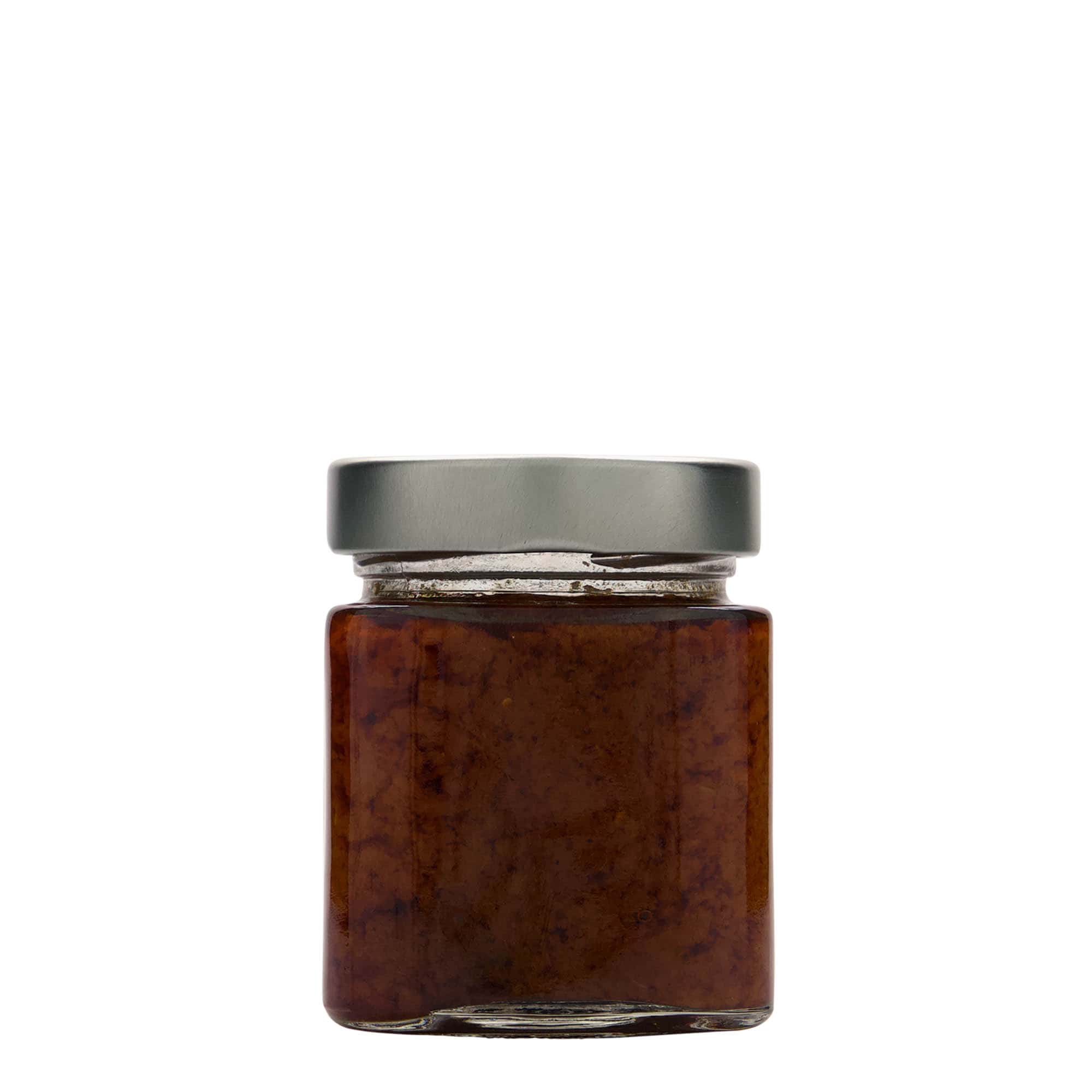 212 ml τετράγωνο γυάλινο βάζο 'Ikarus', στόμιο: Deep-Twist-Off (DTO 63)