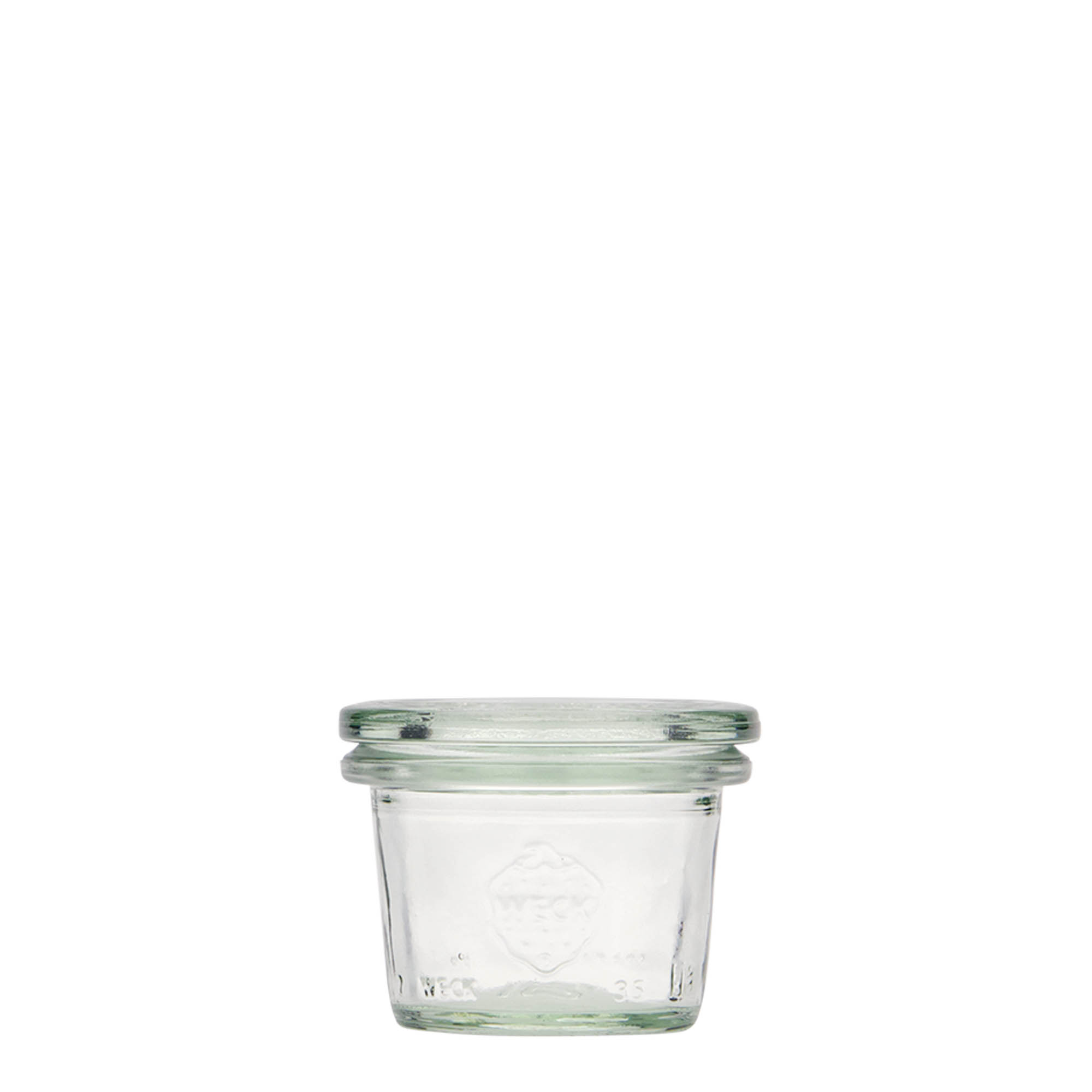 35 ml βάζο WECK με καπάκι, στόμιο: στρογγυλή άκρη 35 ml βάζο WECK με καπάκι, στόμιο: στρογγυλή άκρη