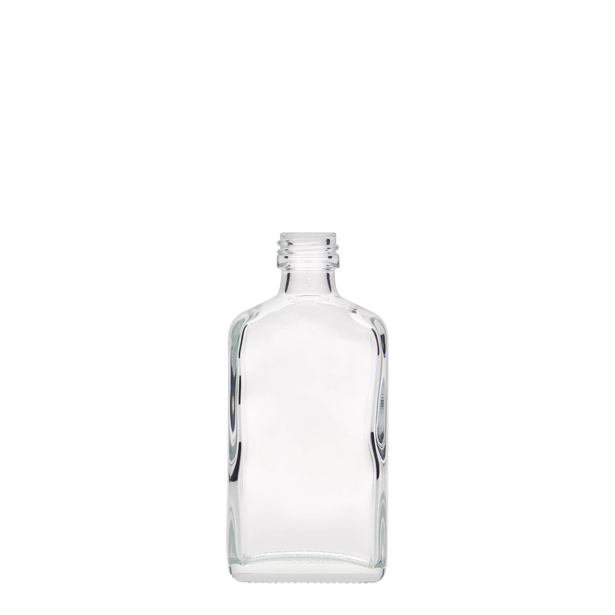 50 ml φιαλίδιο τσέπης, ορθογώνιο, γυαλί, στόμιο: PP 18