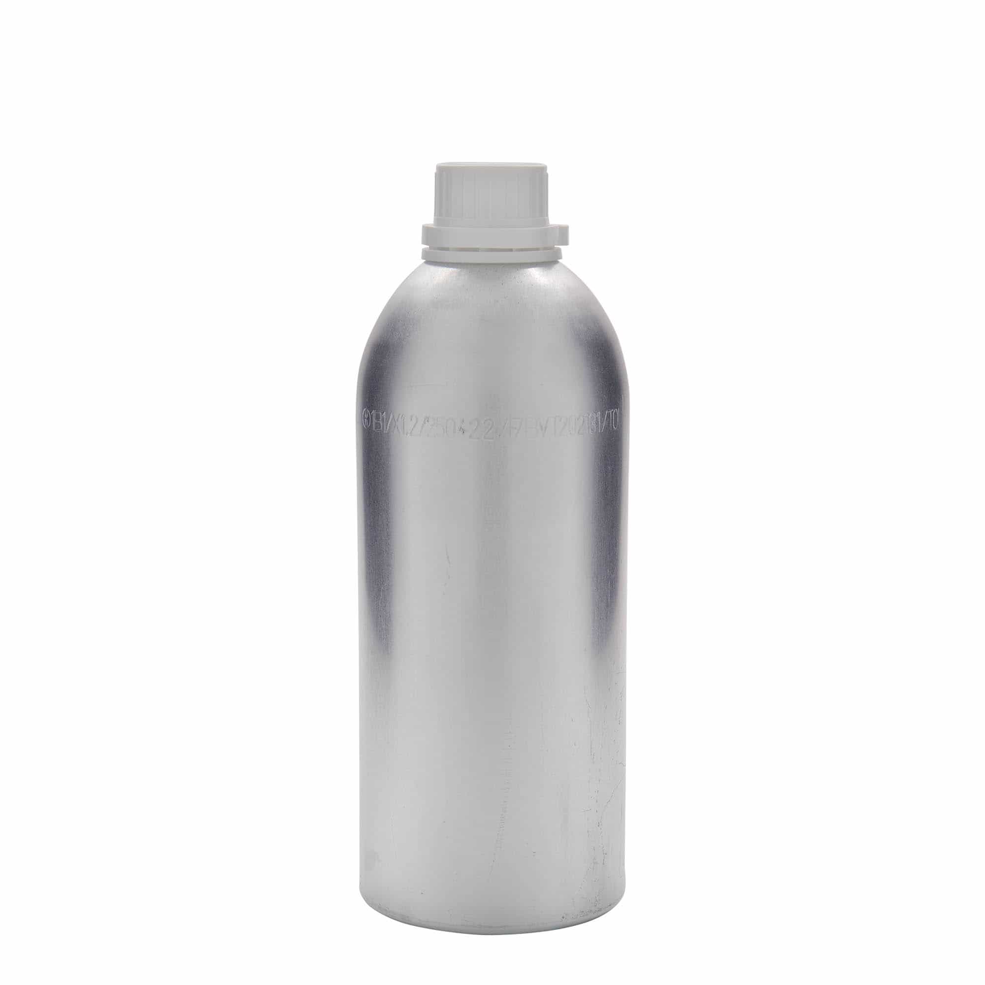1100 ml αλουμινένιο μπουκάλι, μέταλλο, ασημί, στόμιο: DIN 32