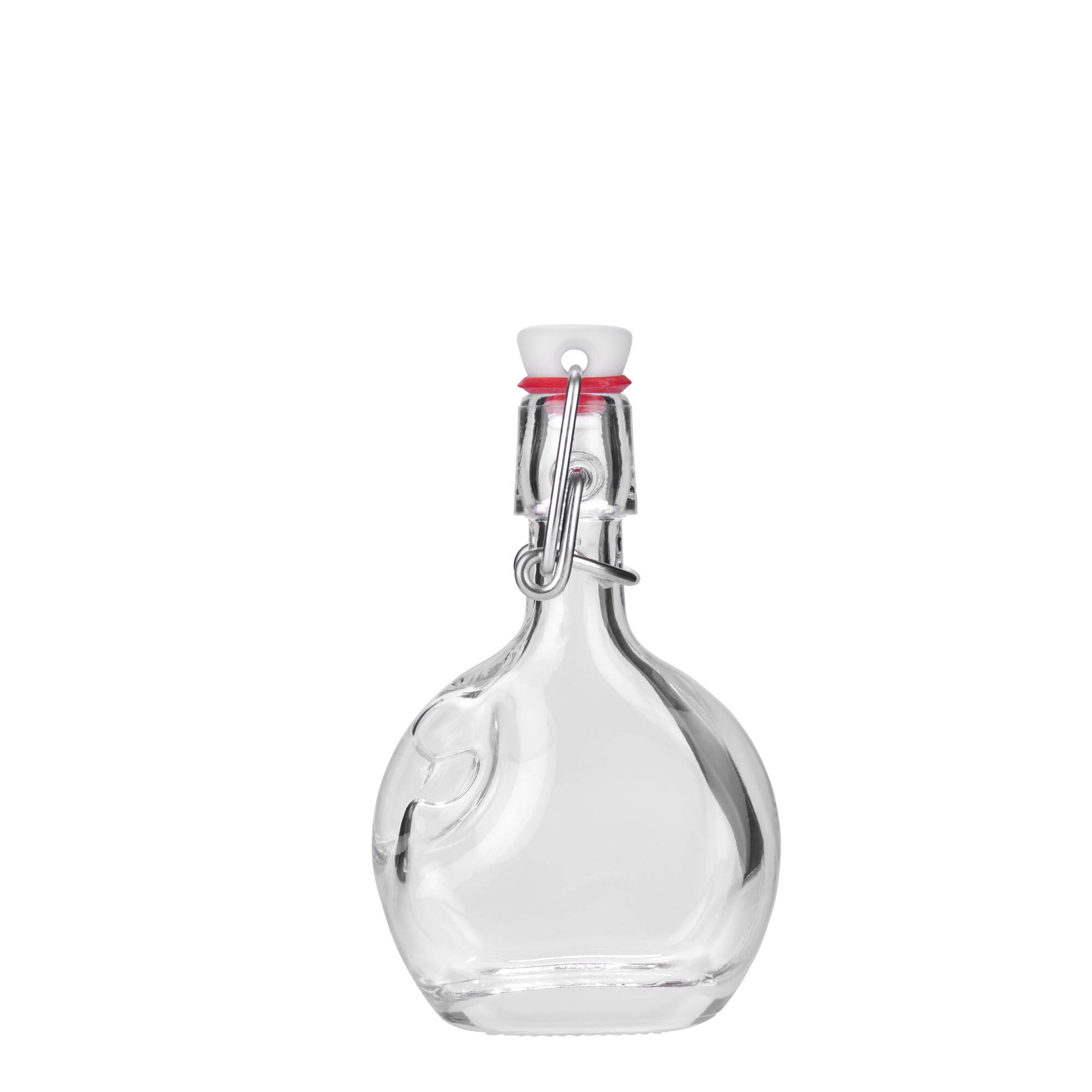 40 ml γυάλινο μπουκάλι 'Lukas', οβάλ, στόμιο: κλείσιμο με μανταλάκι