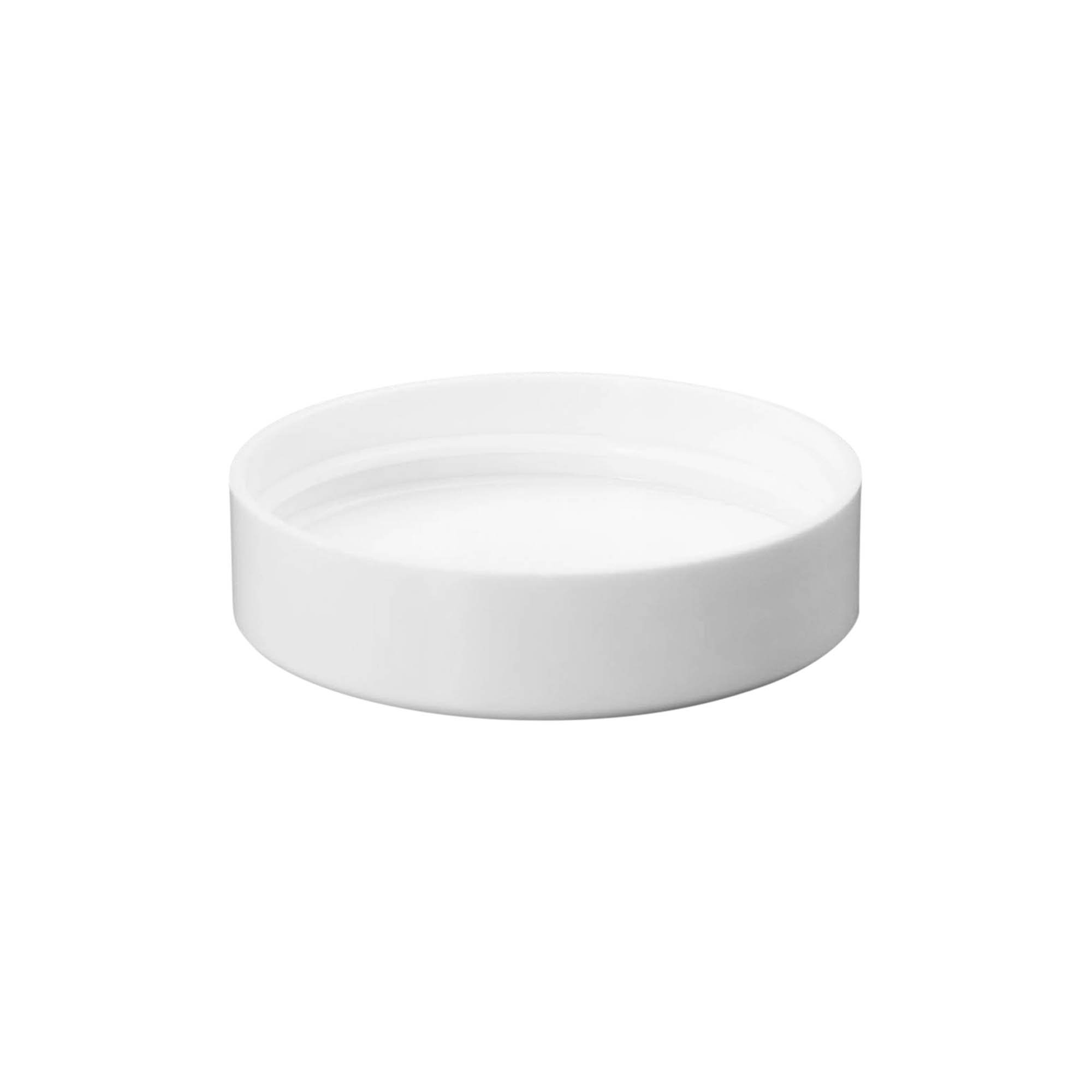 Βιδωτό καπάκι για 50 ml 'Beauty', πλαστικό HPM, λευκό