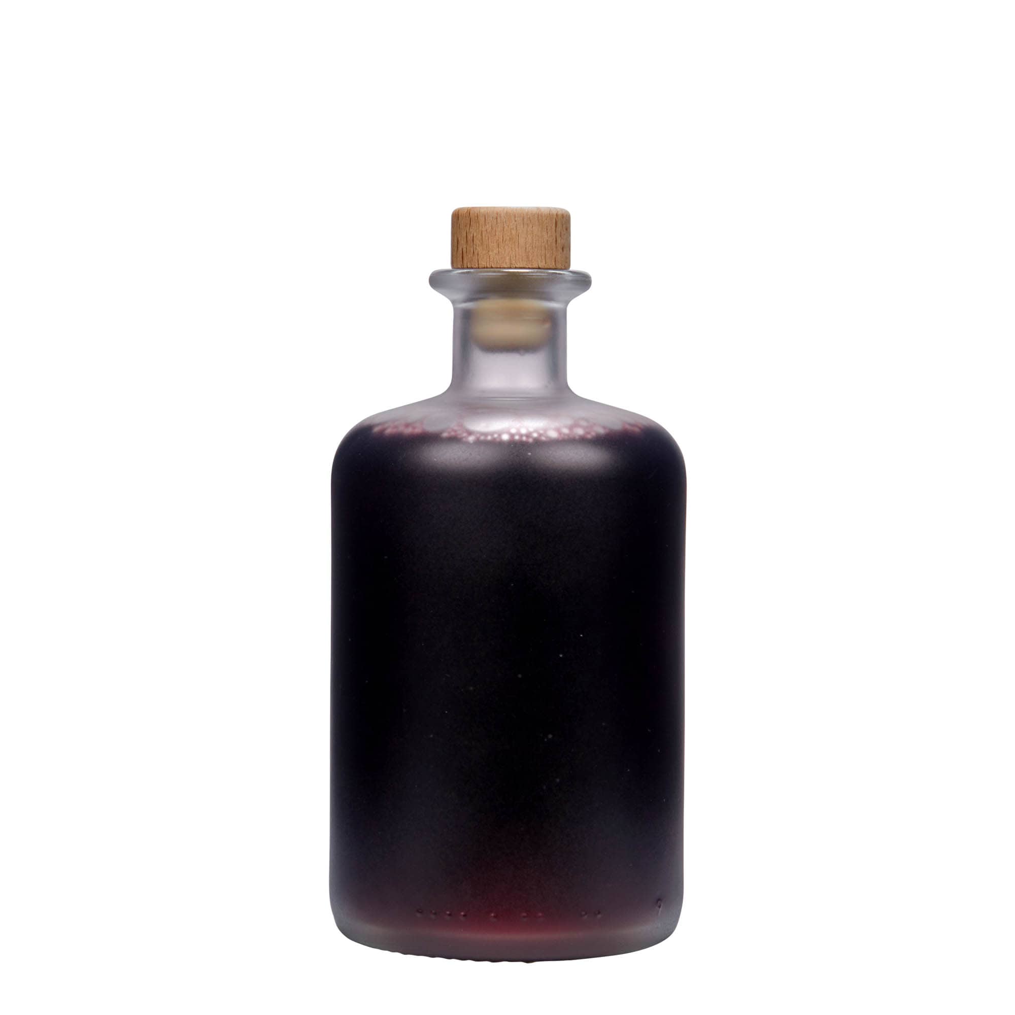 500 ml γυάλινο μπουκάλι φαρμακοποιού, παγωμένο, στόμιο: φελλός