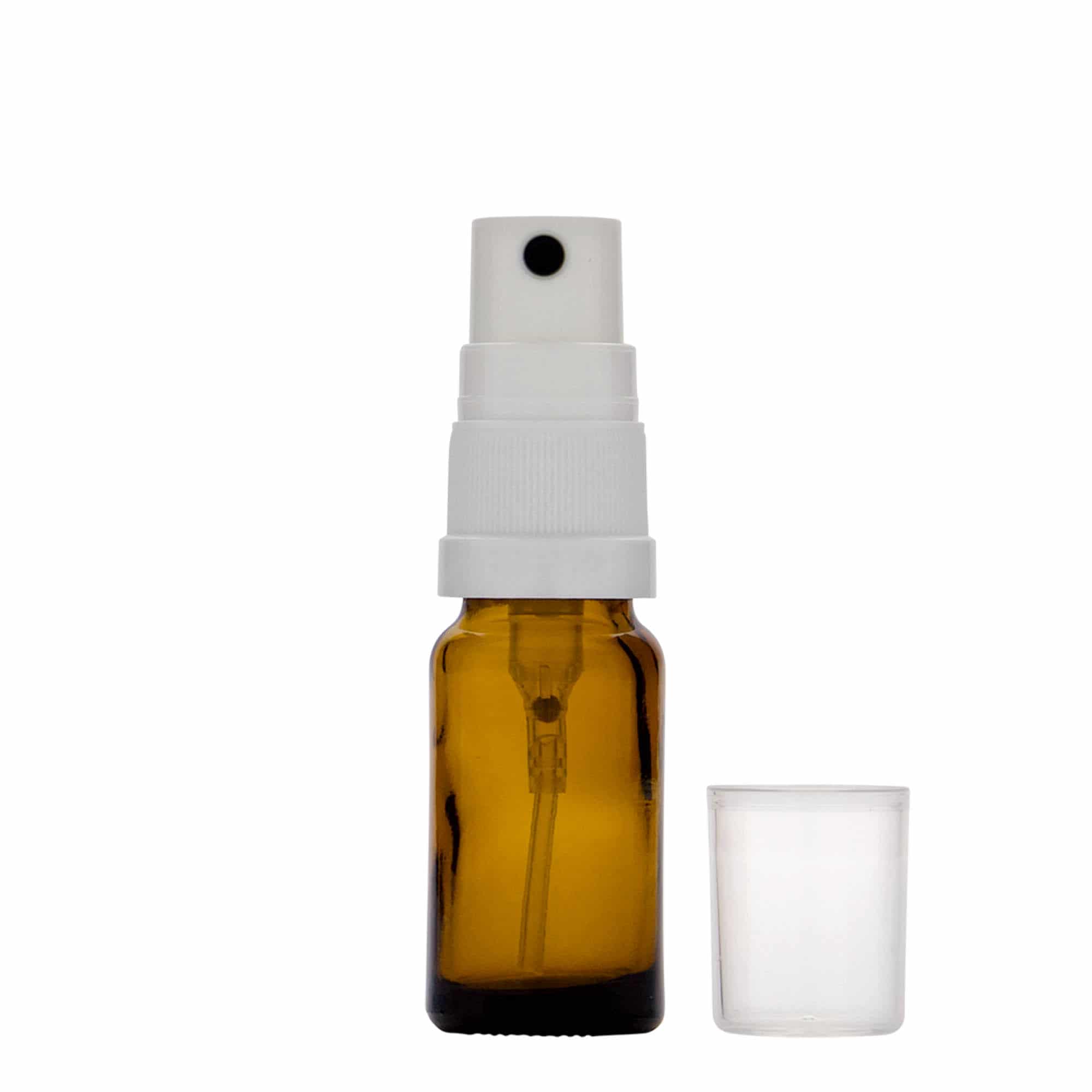 10 ml φιαλίδιο ψεκασμού ιατρικό, γυάλινο, καφέ, στόμιο: DIN 18