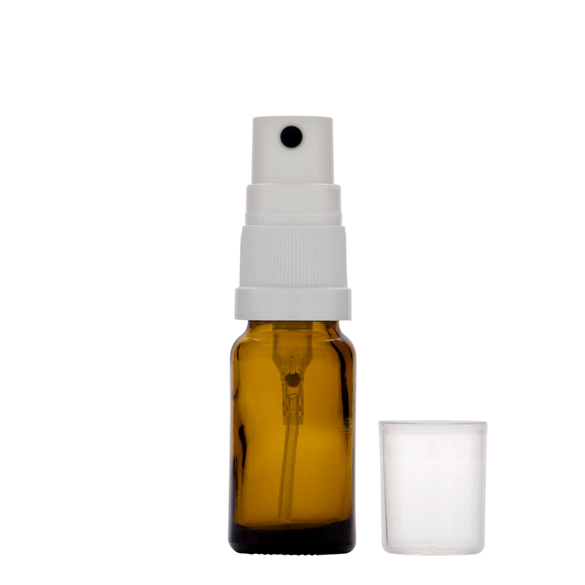 10 ml φιαλίδιο ψεκασμού ιατρικό, γυάλινο, καφέ, στόμιο: DIN 18