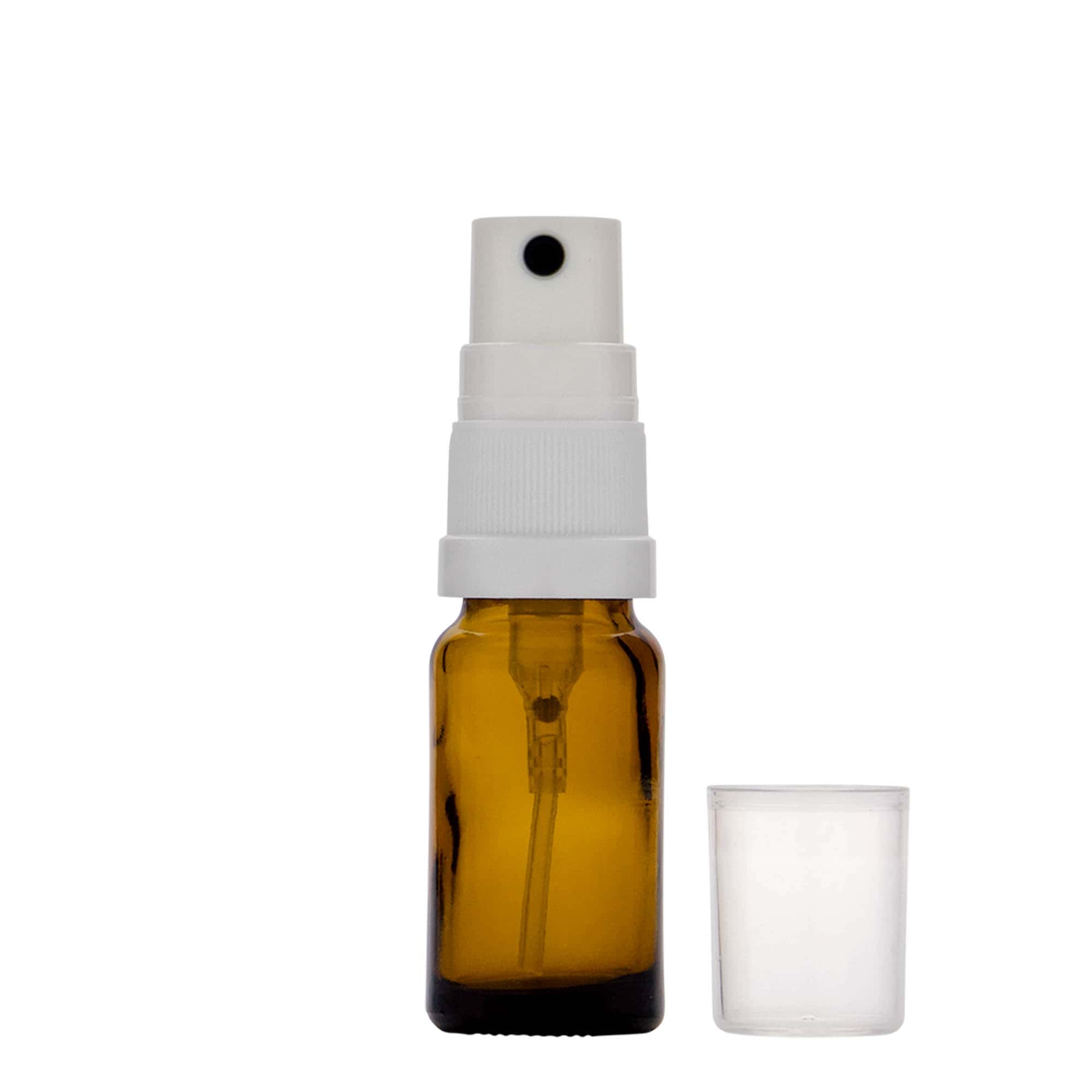 10 ml φιαλίδιο ψεκασμού ιατρικό, γυάλινο, καφέ, στόμιο: DIN 18