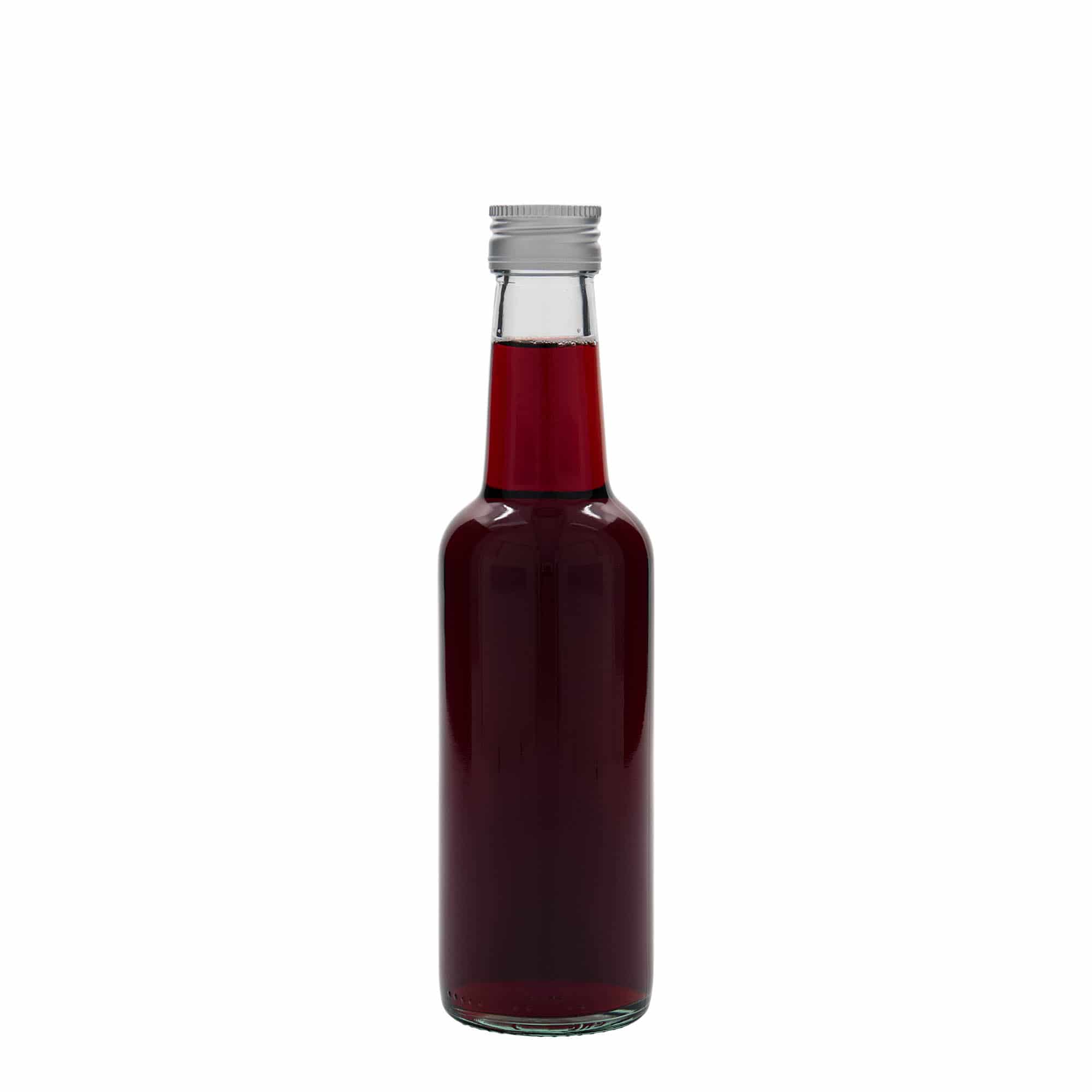 250 ml γυάλινο μπουκάλι με ίσιο λαιμό, στόμιο: PP 28