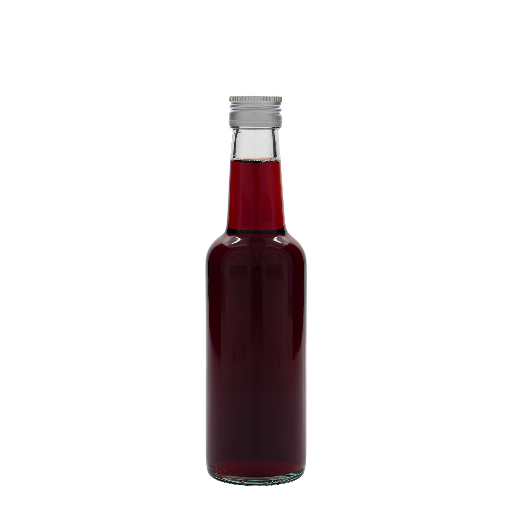 250 ml γυάλινο μπουκάλι με ίσιο λαιμό, στόμιο: PP 28 250 ml γυάλινο μπουκάλι με ίσιο λαιμό, στόμιο: PP 28