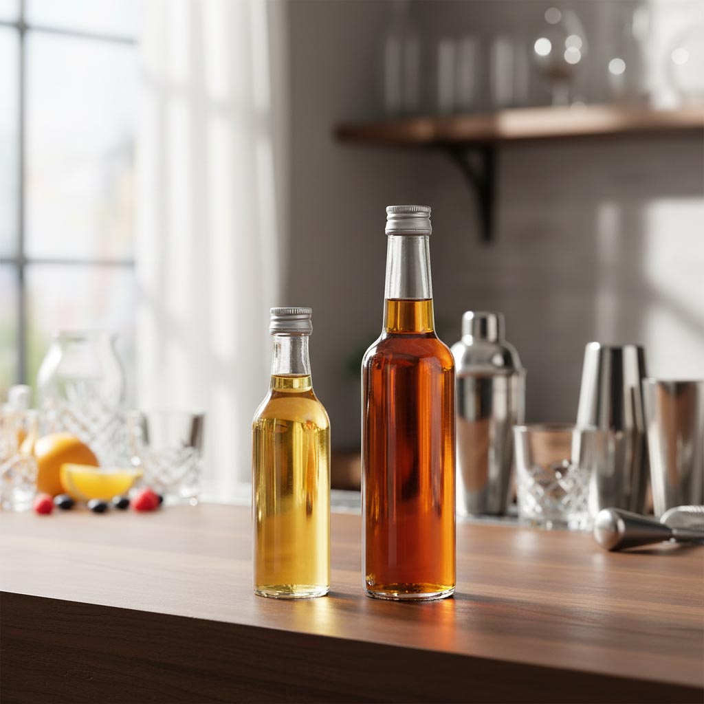 50 ml γυάλινο μπουκάλι με ίσιο λαιμό, στόμιο: PP 18 50 ml γυάλινο μπουκάλι με ίσιο λαιμό, στόμιο: PP 18