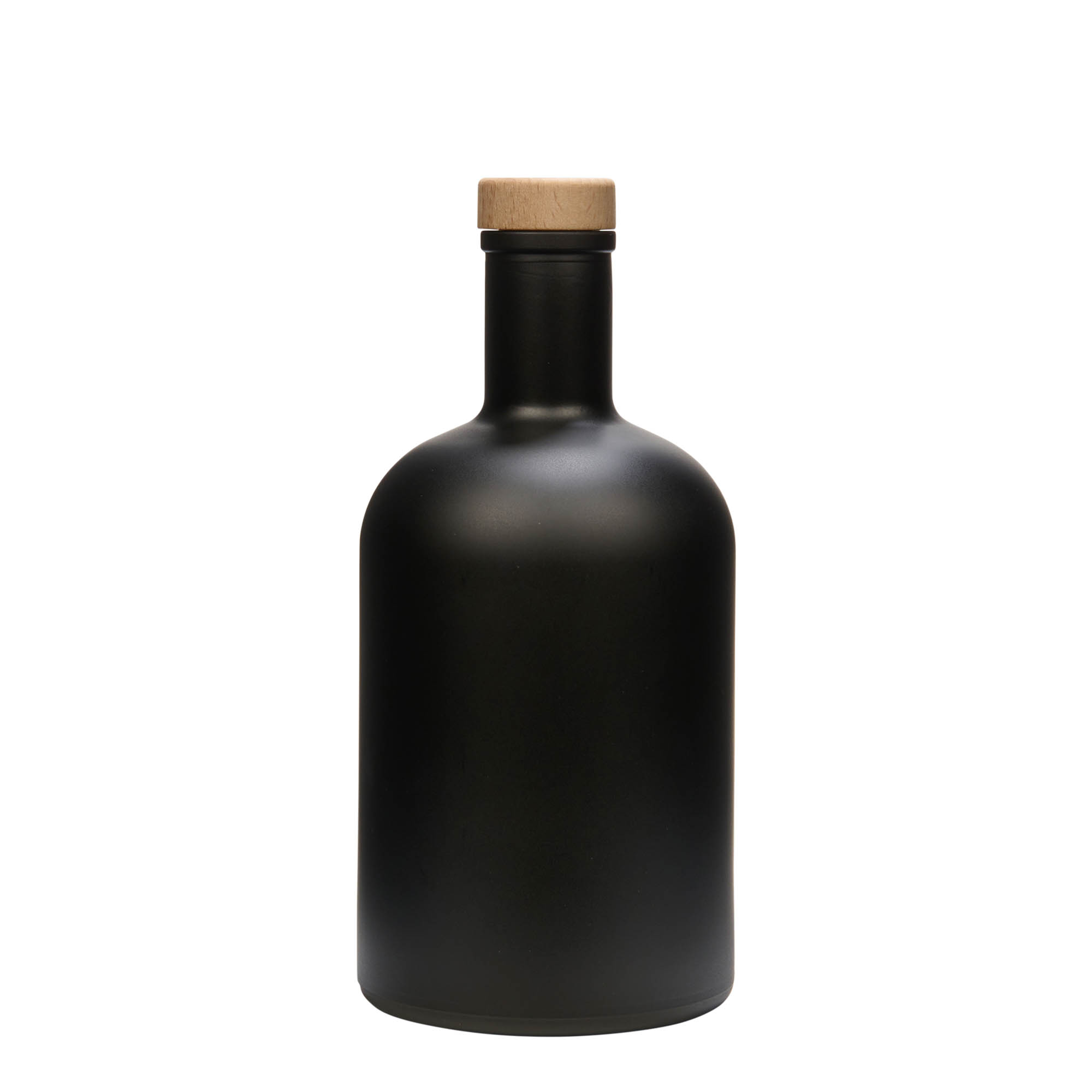 700 ml γυάλινο μπουκάλι 'Gerardino', μαύρο, στόμιο: φελλός