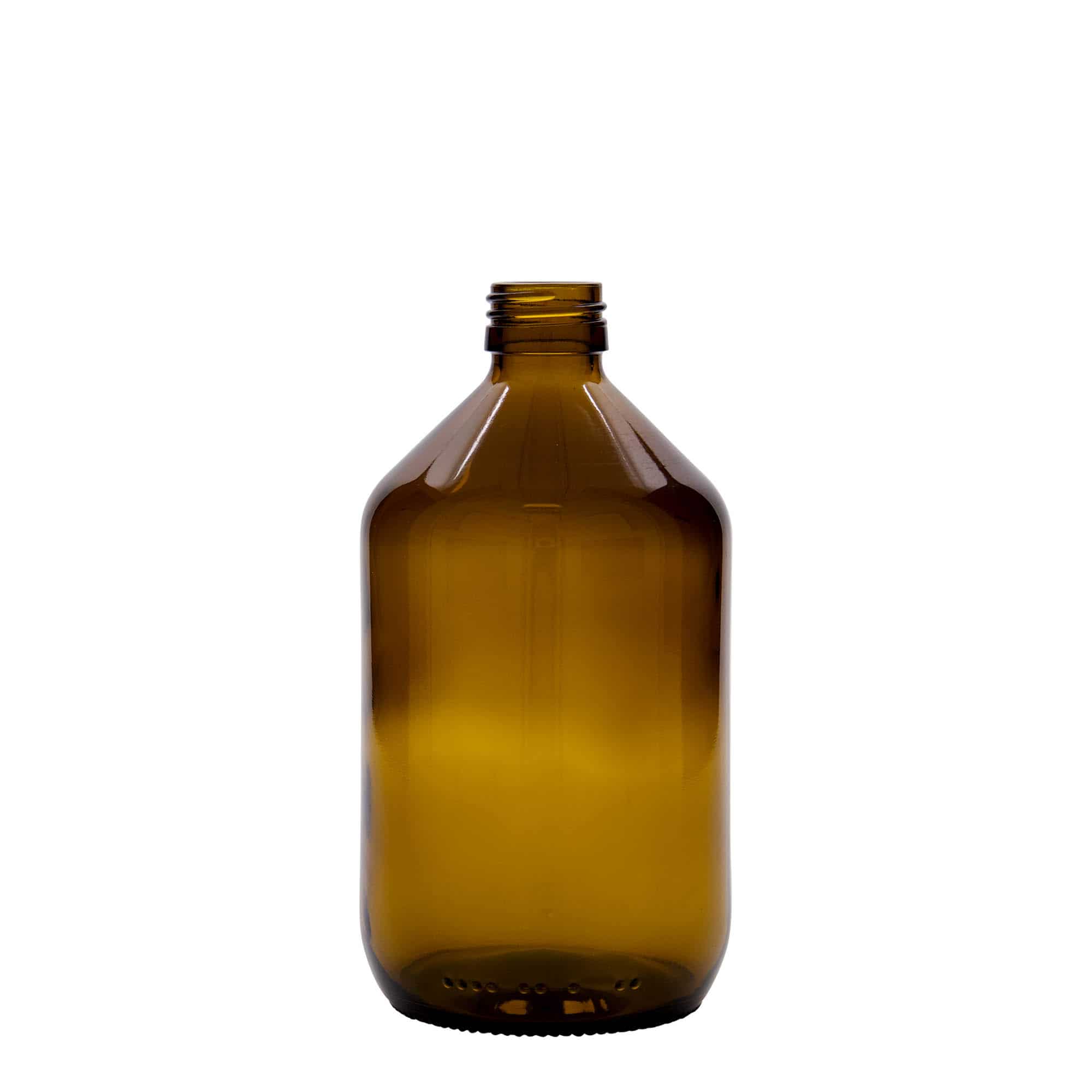 Μπουκάλι φαρμάκου 500 ml, καφέ, γυάλινο, στόμιο: PP 28
