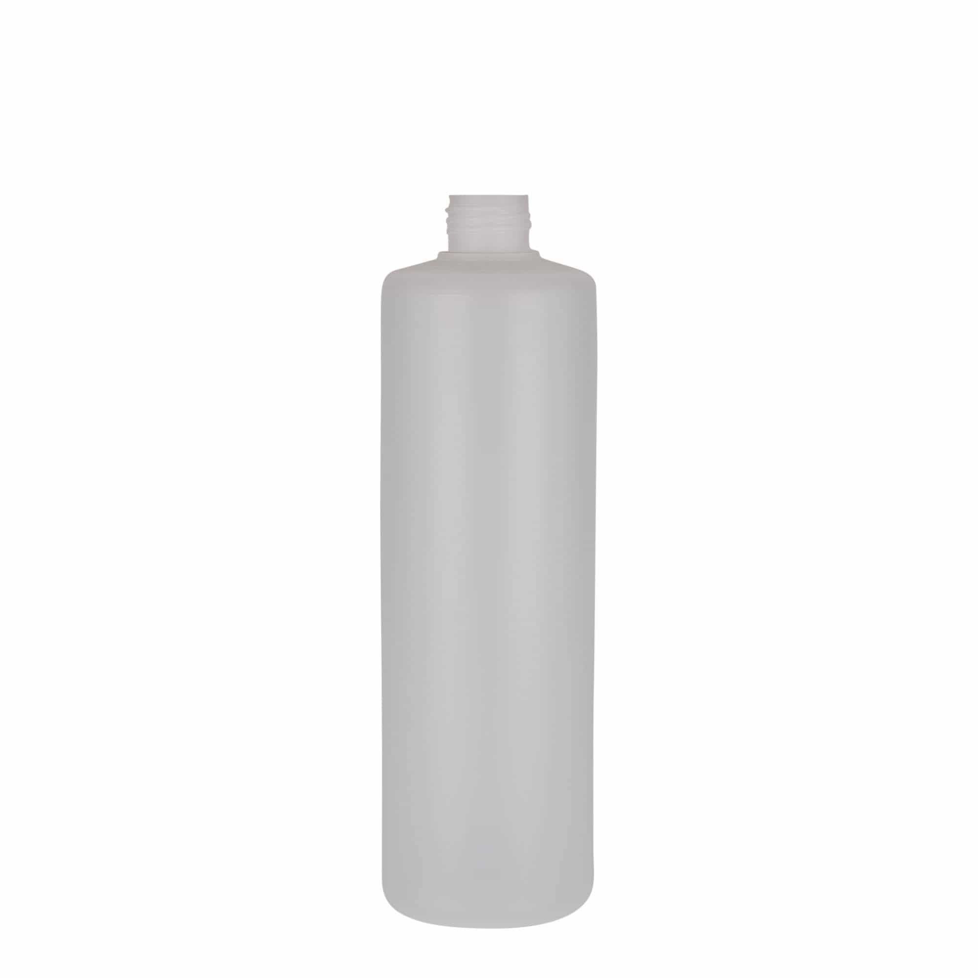 Στρογγυλό μπουκάλι 500 ml, πλαστικό PE, φυσικό χρώμα, στόμιο: βιδωτό πώμα