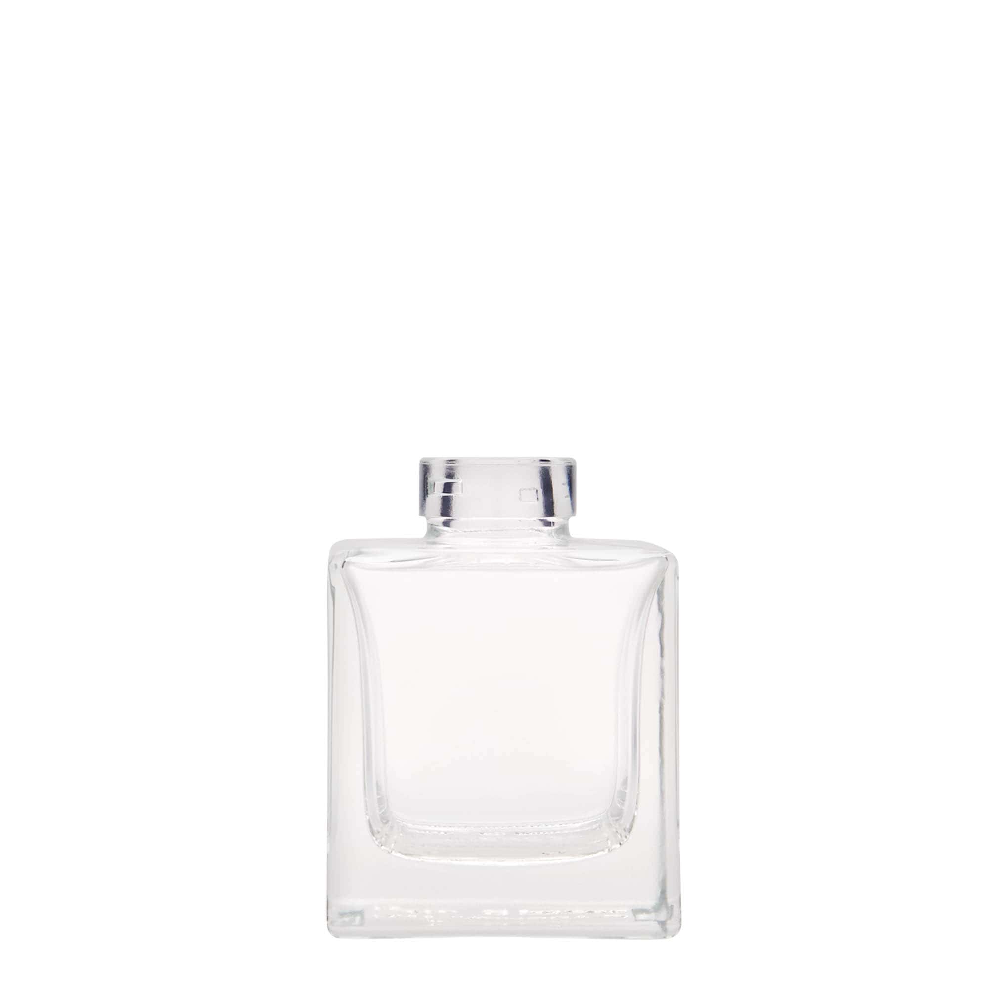 100 ml γυάλινο μπουκάλι 'Cube', τετράγωνο, στόμιο: φελλός