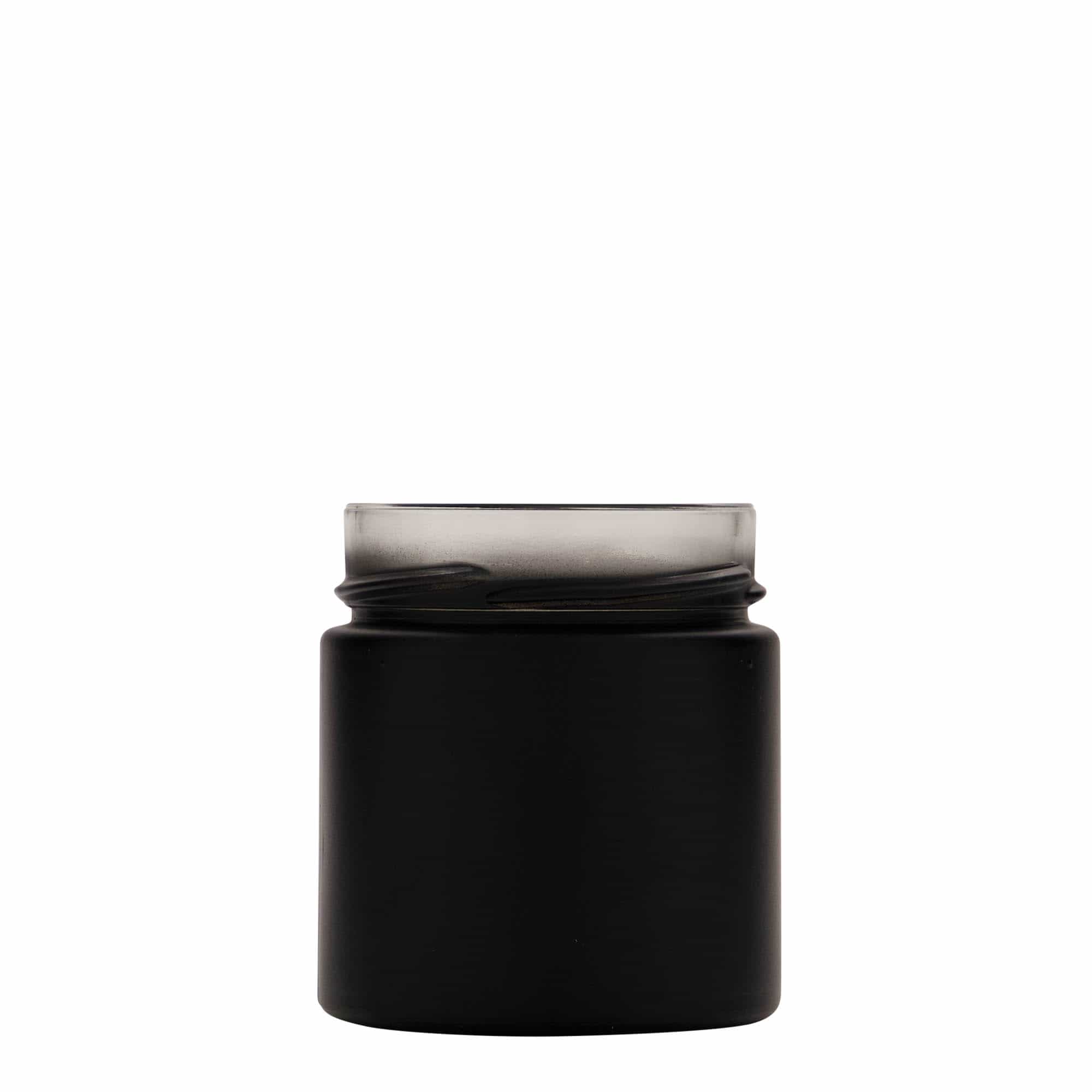 220 ml στρογγυλό γυαλί 'Aurora', μαύρο, στόμιο: Deep-Twist-Off (DTO 66)