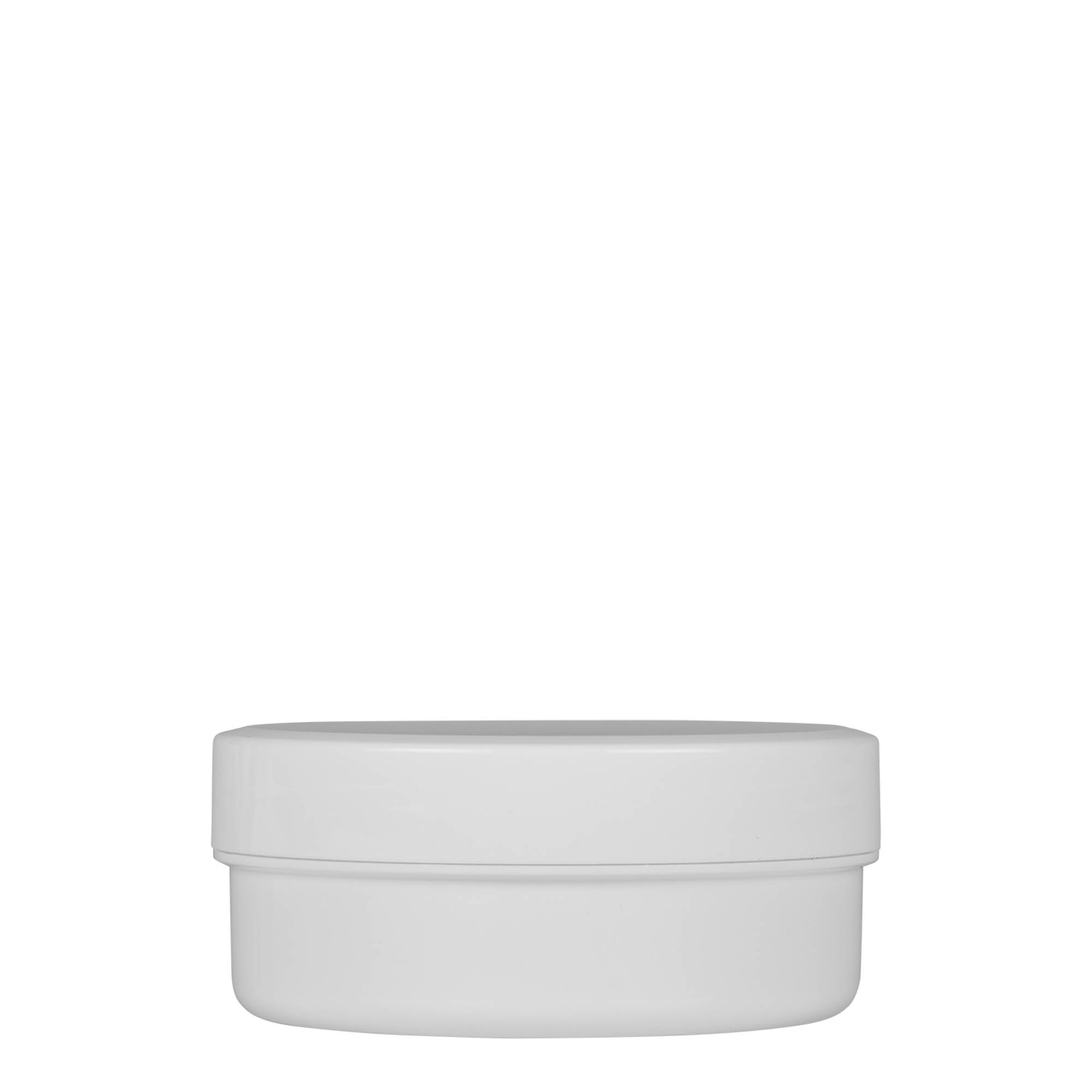 125 ml πλαστικό δοχείο 'White Line', PP, λευκό, στόμιο: βιδωτό καπάκι
