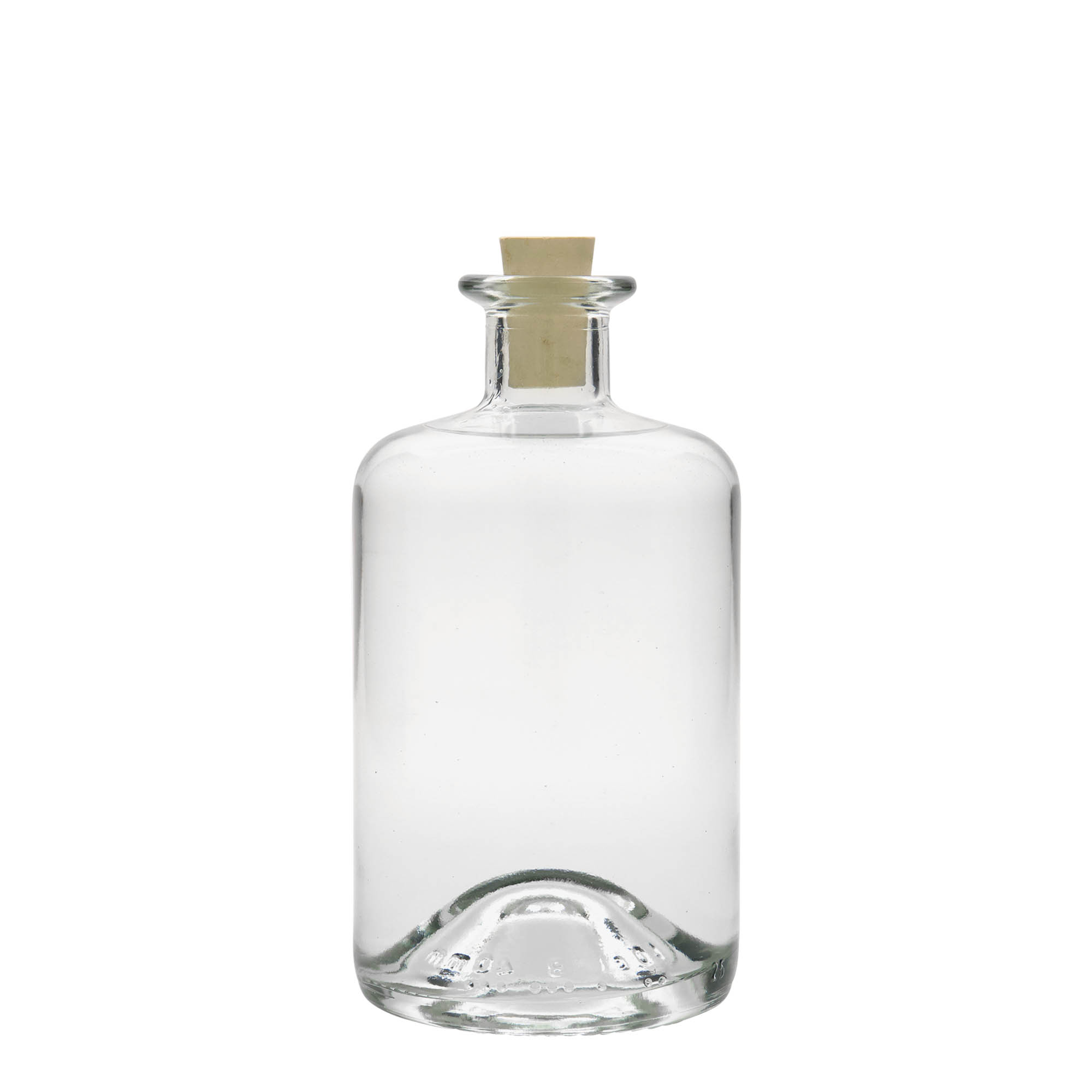 500 ml γυάλινο μπουκάλι φαρμακοποιού, στόμιο: φελλός