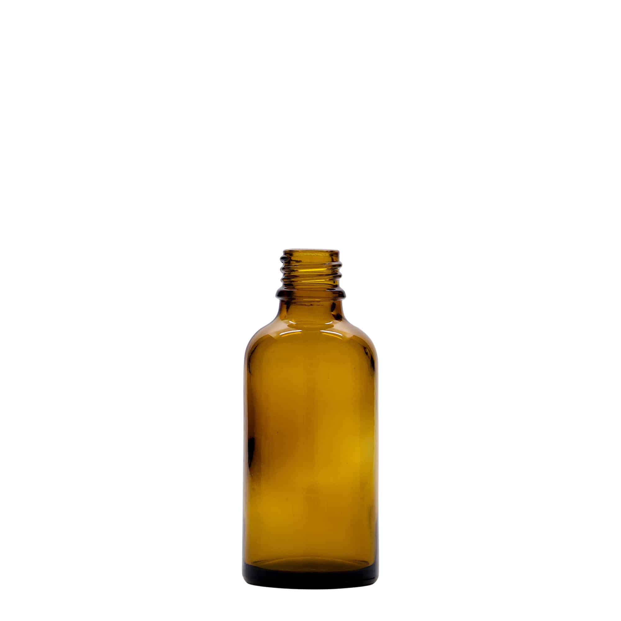 50 ml ιατρικό φιαλίδιο με αντλία λοσιόν, γυαλί, καφέ, στόμιο: DIN 18