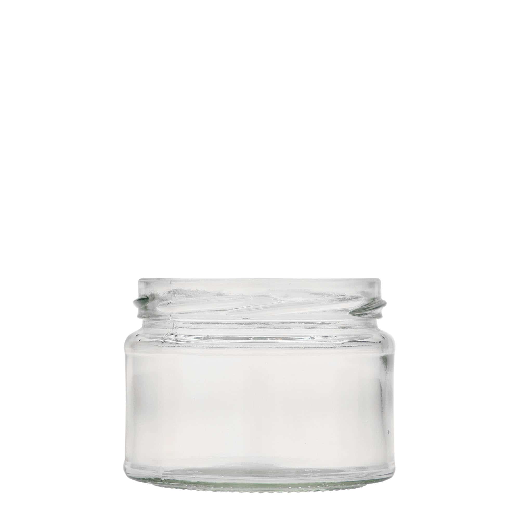 Στρογγυλό βάζο με επίπεδο στόμιο 280 ml, στόμιο: twist-off (TO 82) Στρογγυλό βάζο με επίπεδο στόμιο 280 ml, στόμιο: twist-off (TO 82)