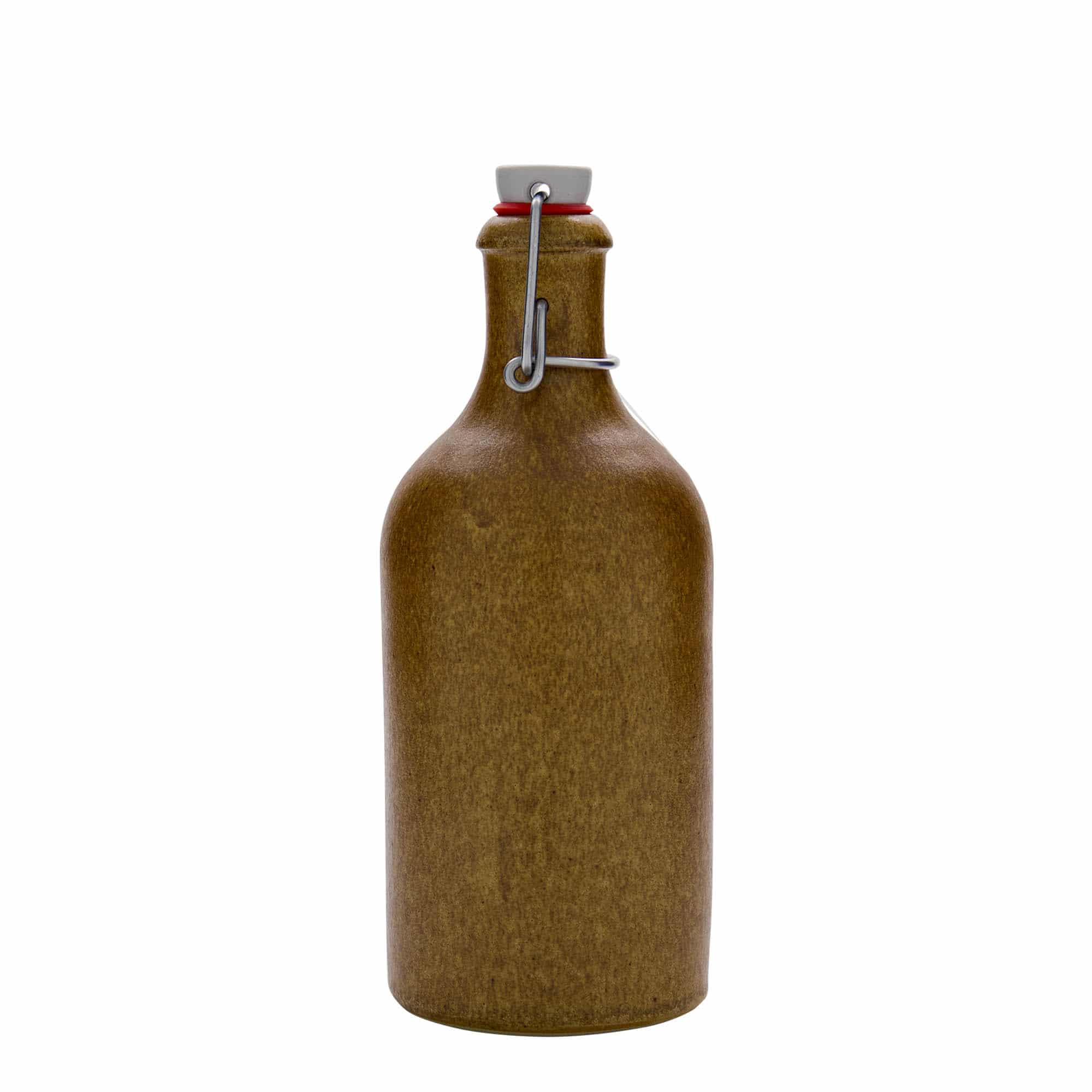 Κεραμικό μπουκάλι 500 ml, κεραμικό, καφέ κρυσταλλιζέ, στόμιο: μηχανικό πώμα