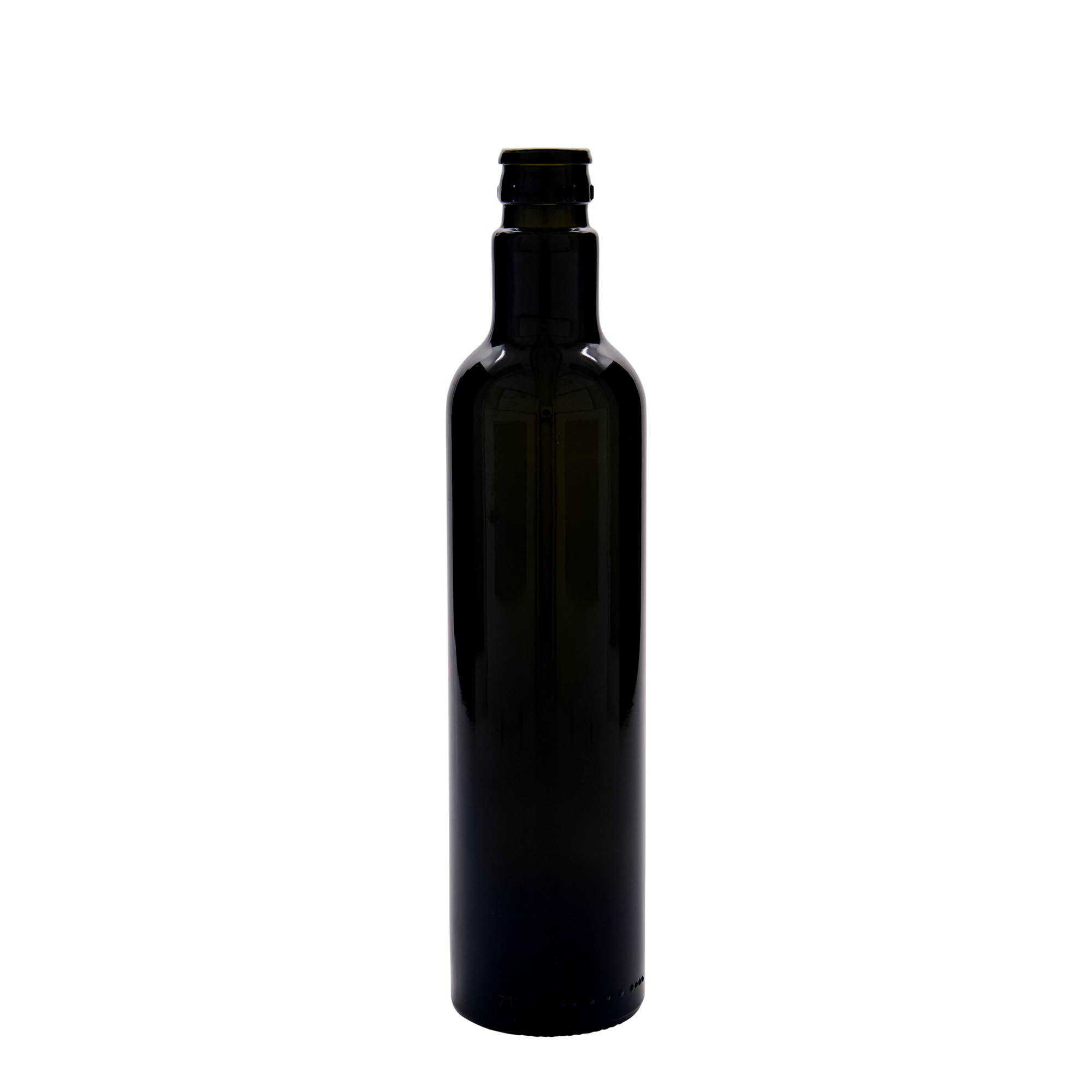 500 ml μπουκάλι ξυδιού/λαδιού 'Willy New', γυαλί, παλαιωμένο πράσινο, στόμιο: DOP