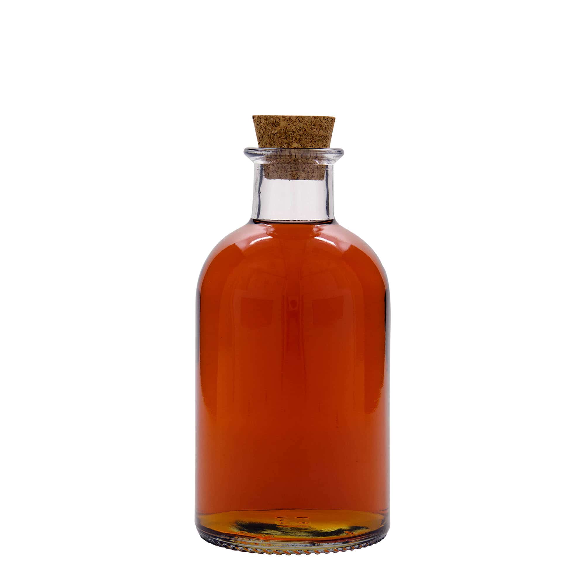 Γυάλινο μπουκάλι φαρμακείου 'Italia' 500 ml, στόμιο: φελλός