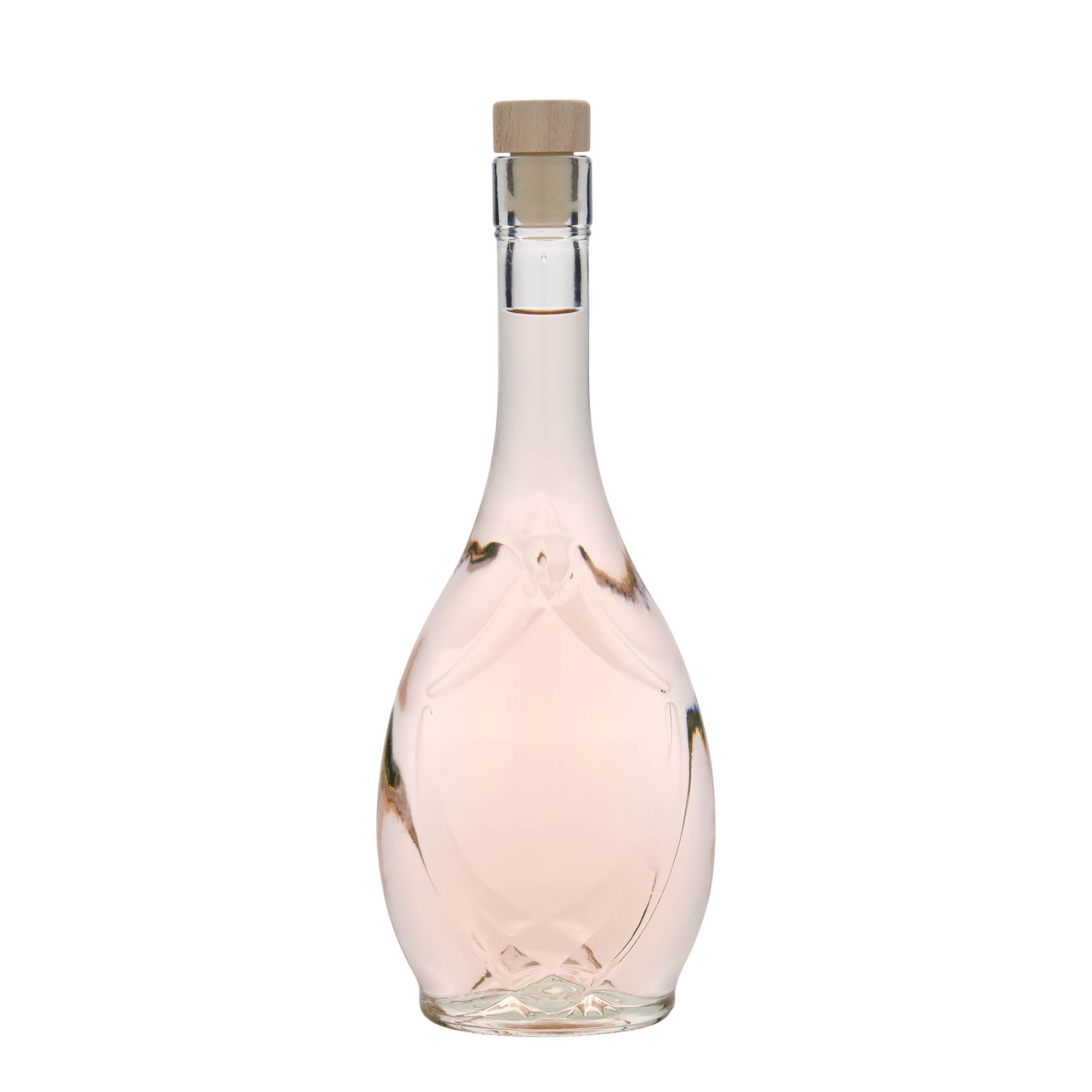 500 ml γυάλινο μπουκάλι 'Saragossa', οβάλ, στόμιο: φελλός