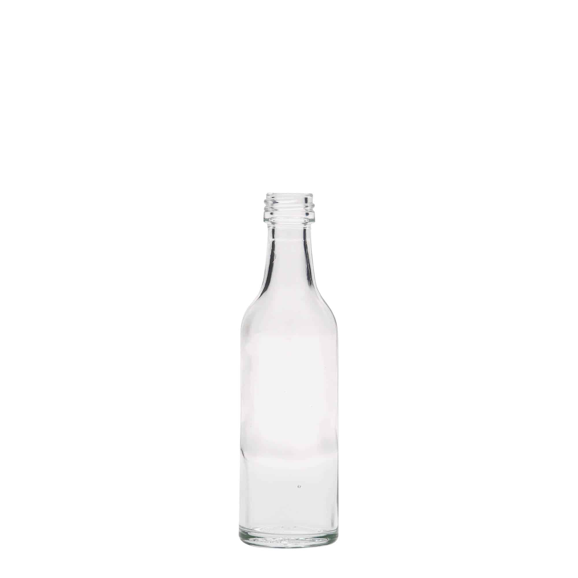 Γυάλινο μπουκάλι με ίσιο λαιμό 50 ml, στόμιο: PP 28