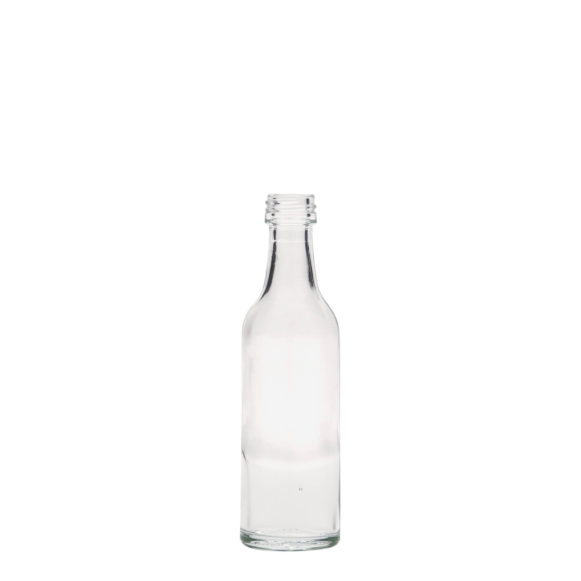 50 ml γυάλινο μπουκάλι με ίσιο λαιμό, στόμιο: PP 18 50 ml γυάλινο μπουκάλι με ίσιο λαιμό, στόμιο: PP 18
