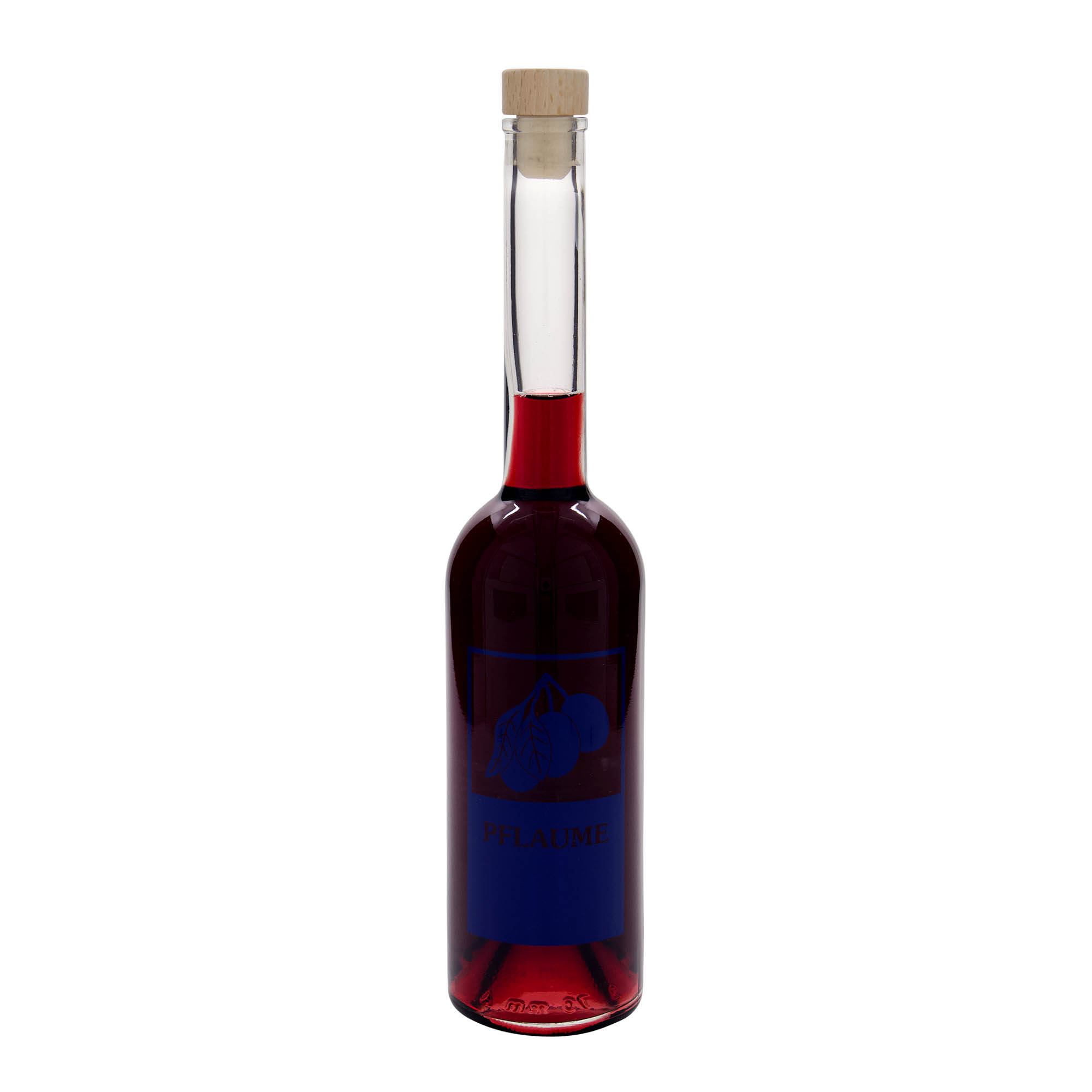 500 ml γυάλινο μπουκάλι 'Opera', σχέδιο: δαμάσκηνο, στόμιο: φελλός