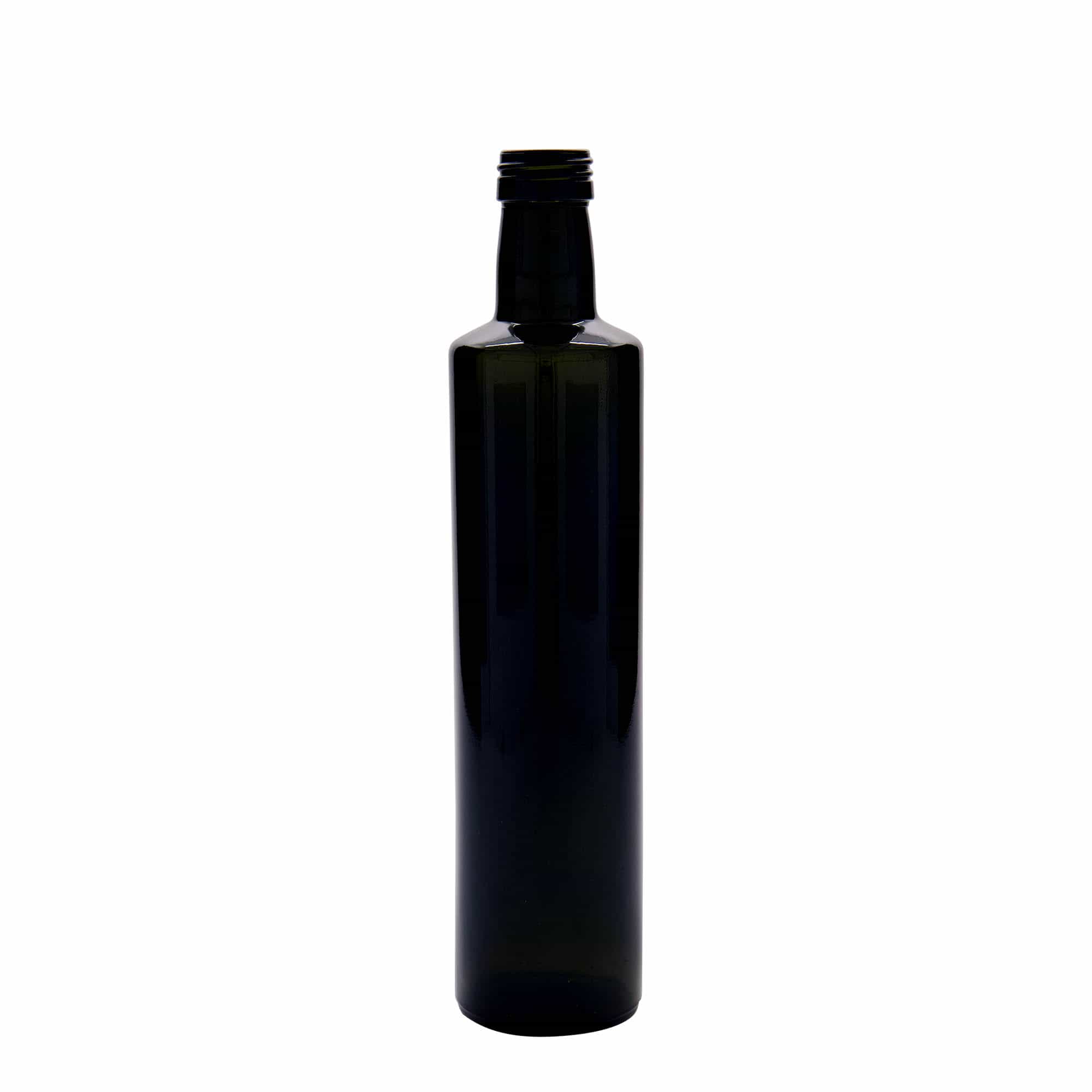 Γυάλινο μπουκάλι 'Dorica' 500 ml, πράσινο αντικέ, στόμιο: PP 31,5