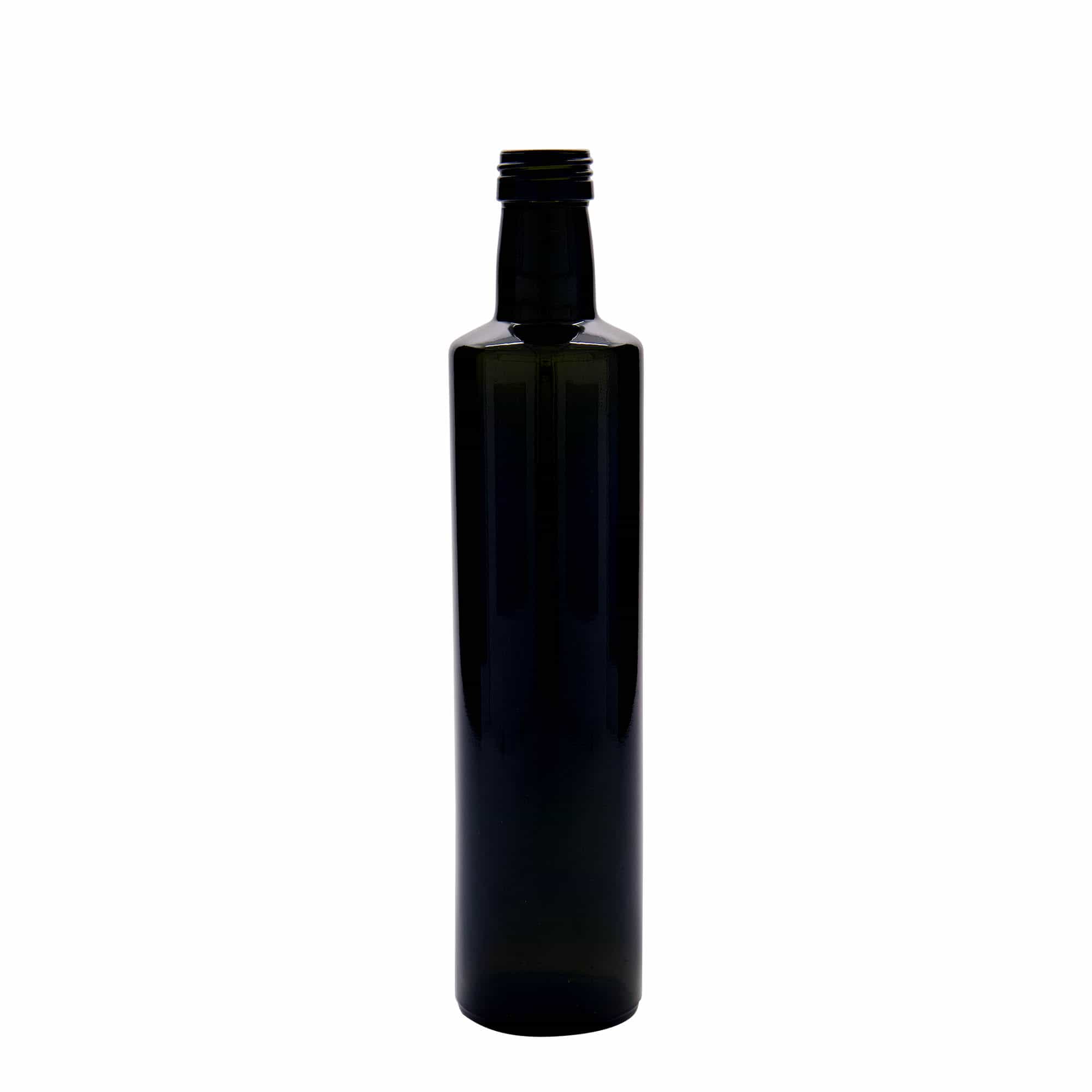 500 ml γυάλινο μπουκάλι 'Dorica', παλαιωμένο πράσινο, στόμιο: PP 31,5