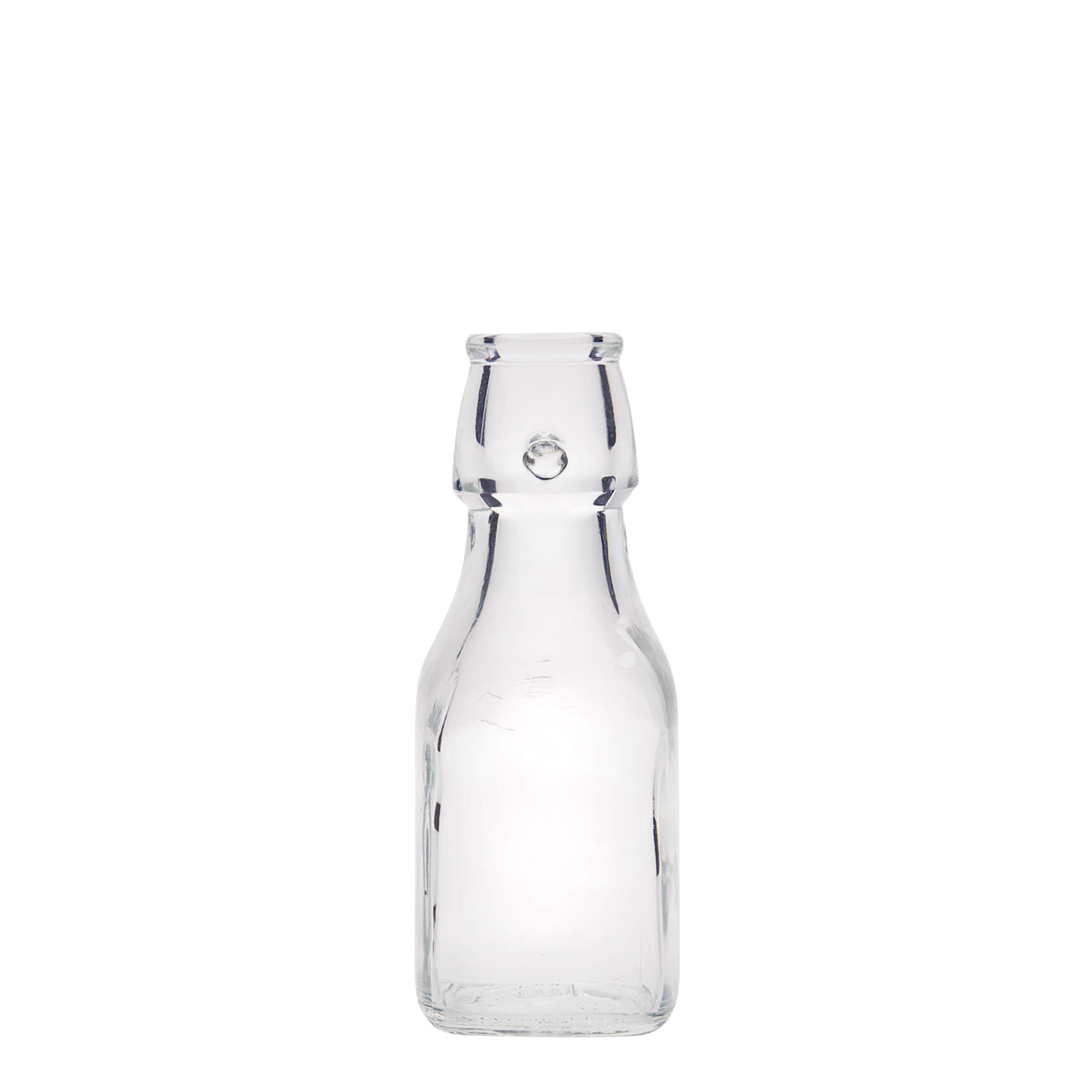 125 ml γυάλινο μπουκάλι 'Swing', τετράγωνο, στόμιο: κλείσιμο με μεταλλικό μπράτσο 125 ml γυάλινο μπουκάλι 'Swing', τετράγωνο, στόμιο: κλείσιμο με μεταλλικό μπράτσο