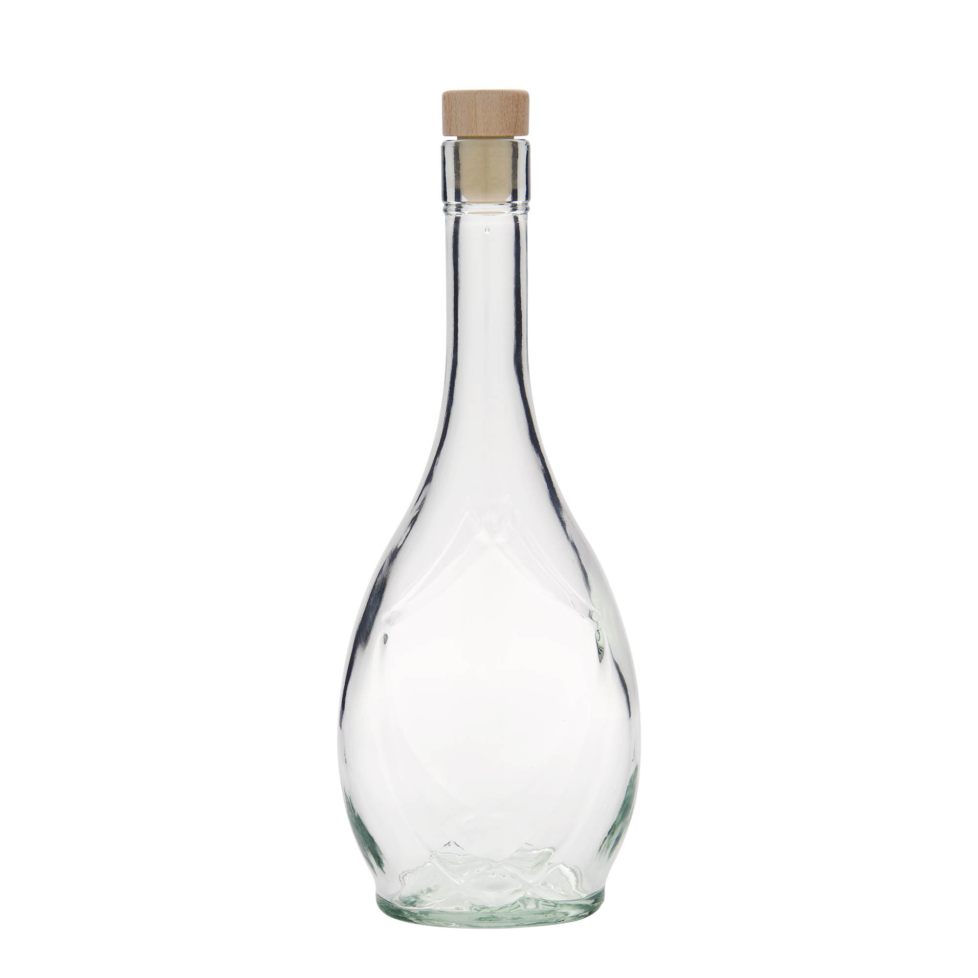 500 ml γυάλινο μπουκάλι 'Saragossa', οβάλ, στόμιο: φελλός