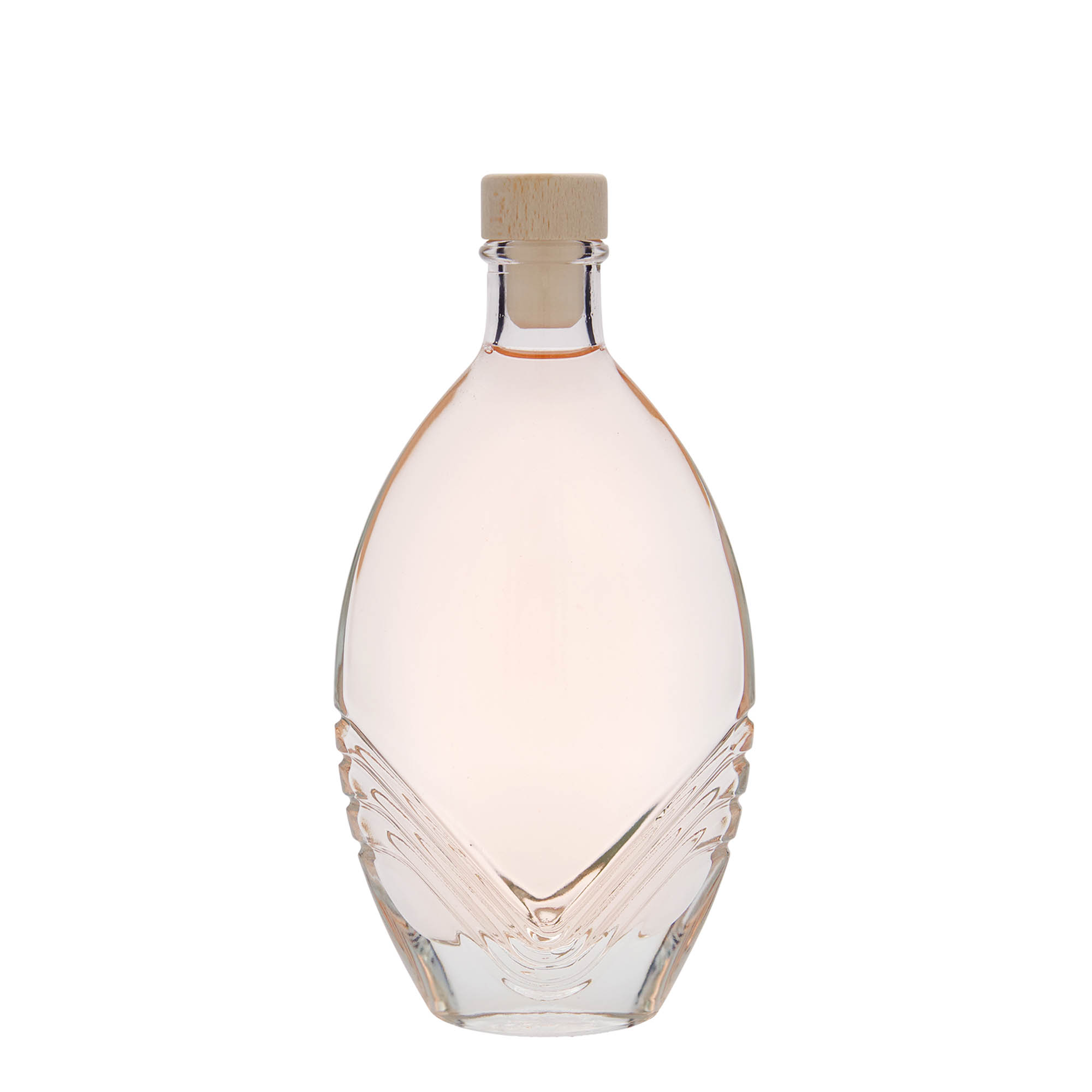 200 ml γυάλινο μπουκάλι 'Florence', οβάλ, στόμιο: φελλός