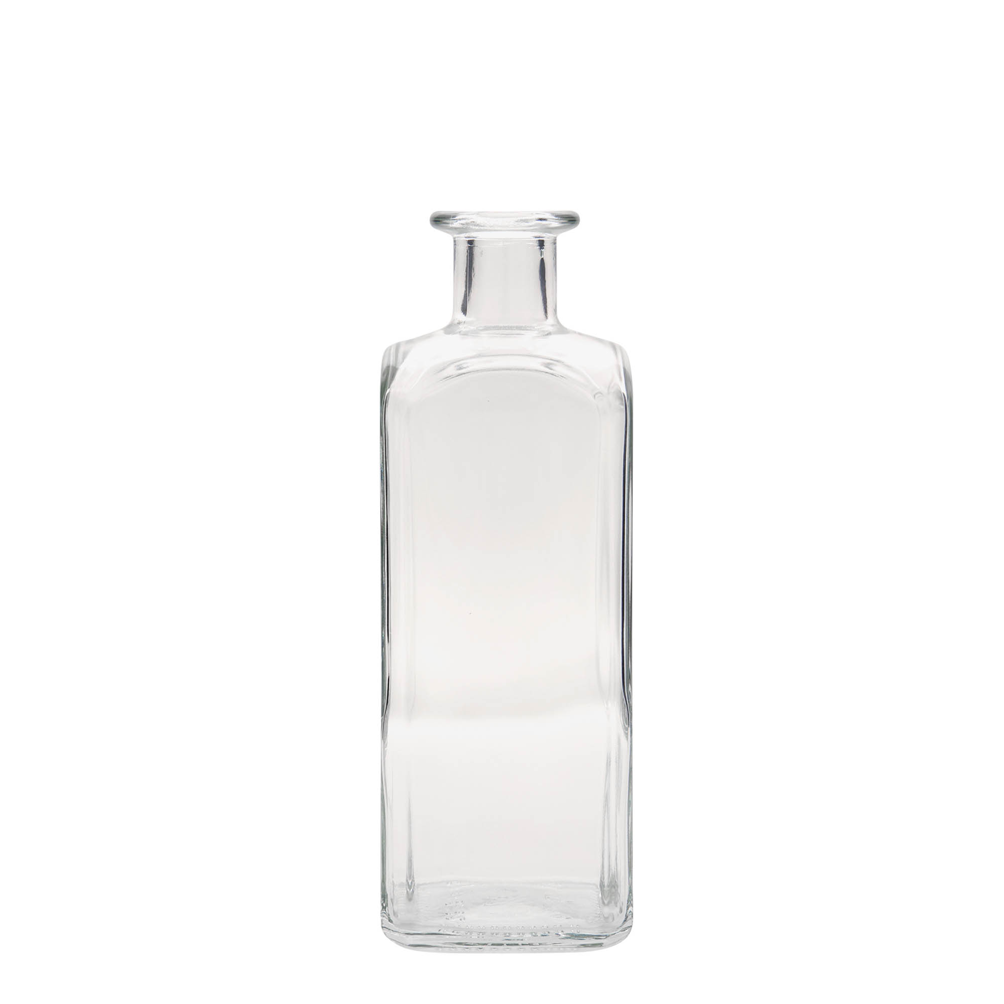 500 ml γυάλινο μπουκάλι Apotheker Carré, τετράγωνο, στόμιο: φελλός