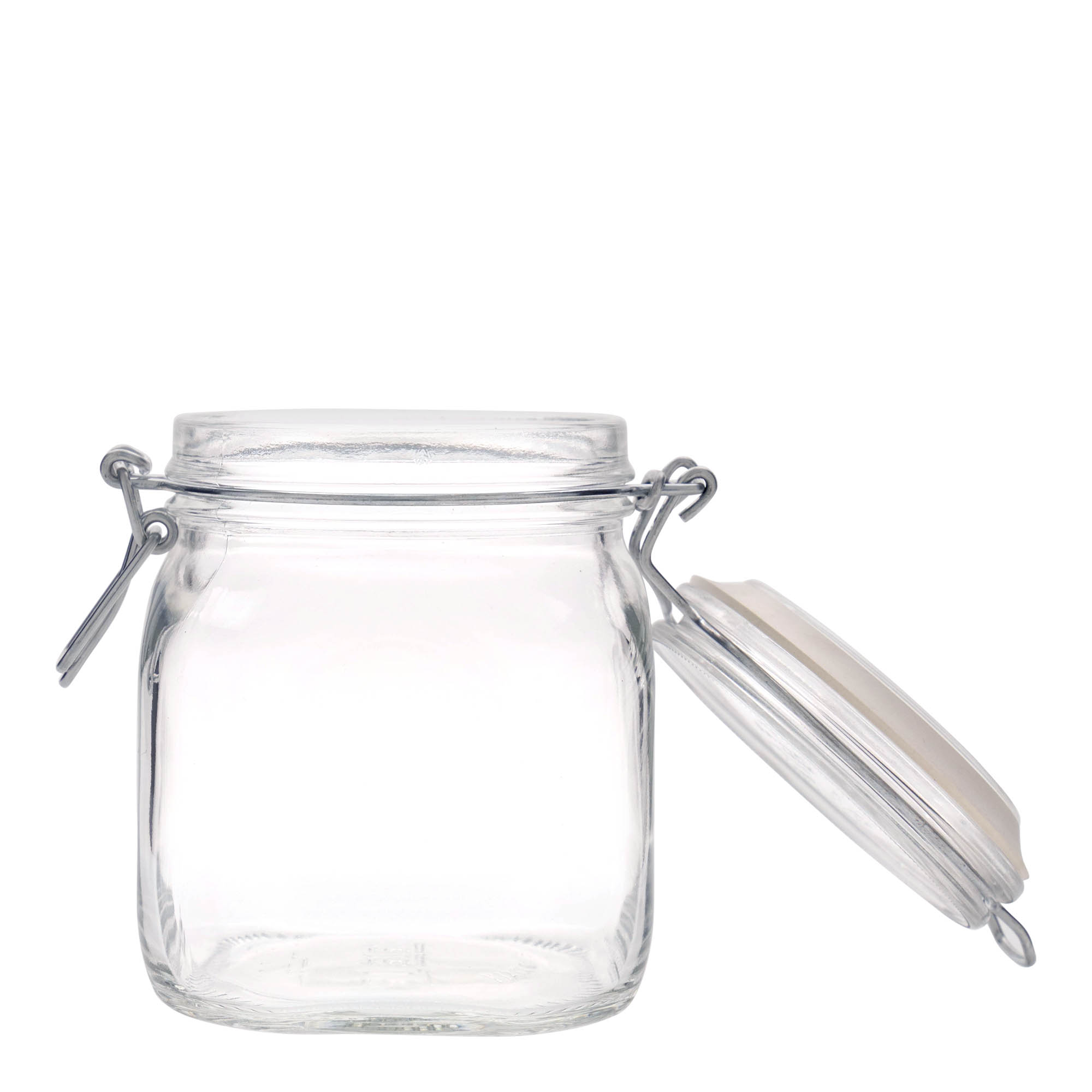750 ml γυάλινο βάζο με σύρμα κλεισίματος 'Fido', τετράγωνο, άνοιγμα: κλείσιμο με σύρμα 750 ml γυάλινο βάζο με σύρμα κλεισίματος 'Fido', τετράγωνο, άνοιγμα: κλείσιμο με σύρμα