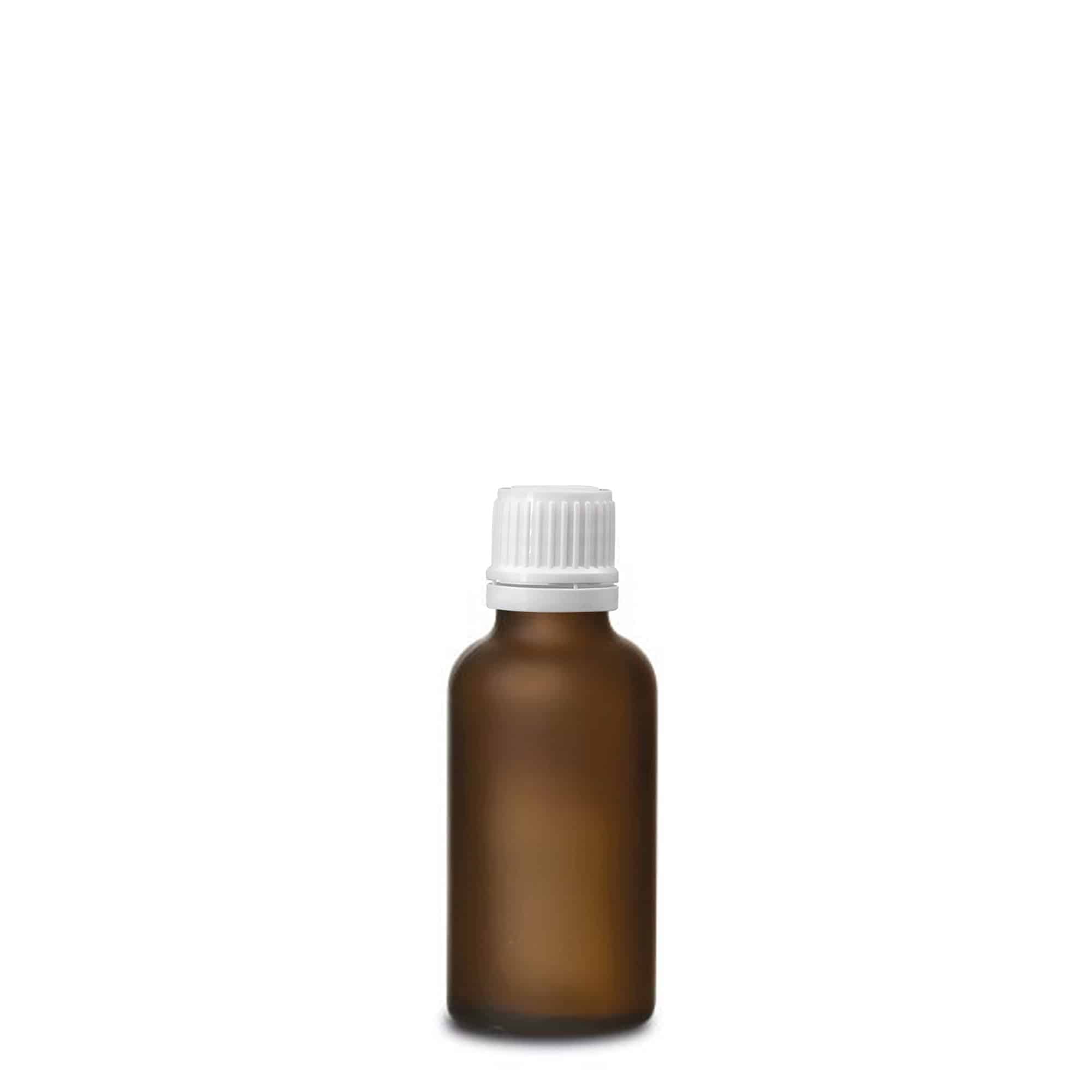 30ml φαρμακευτικό μπουκάλι, γυαλί, καφέ ματ, στόμιο: DIN 18
