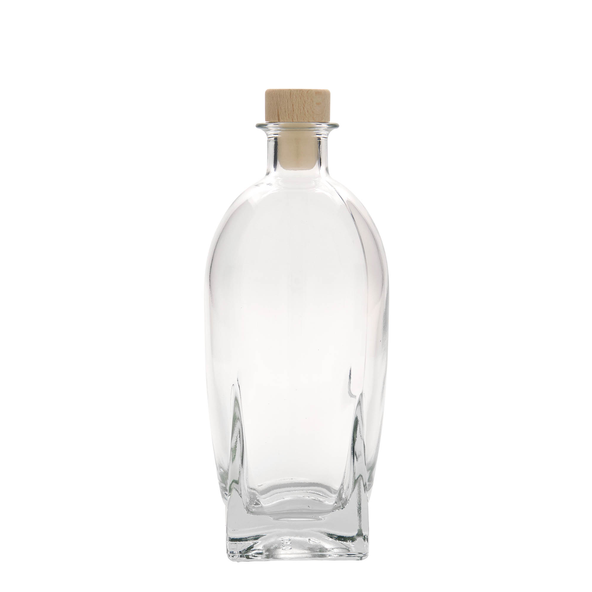 500 ml γυάλινο μπουκάλι 'Zino', τετράγωνο, στόμιο: φελλός