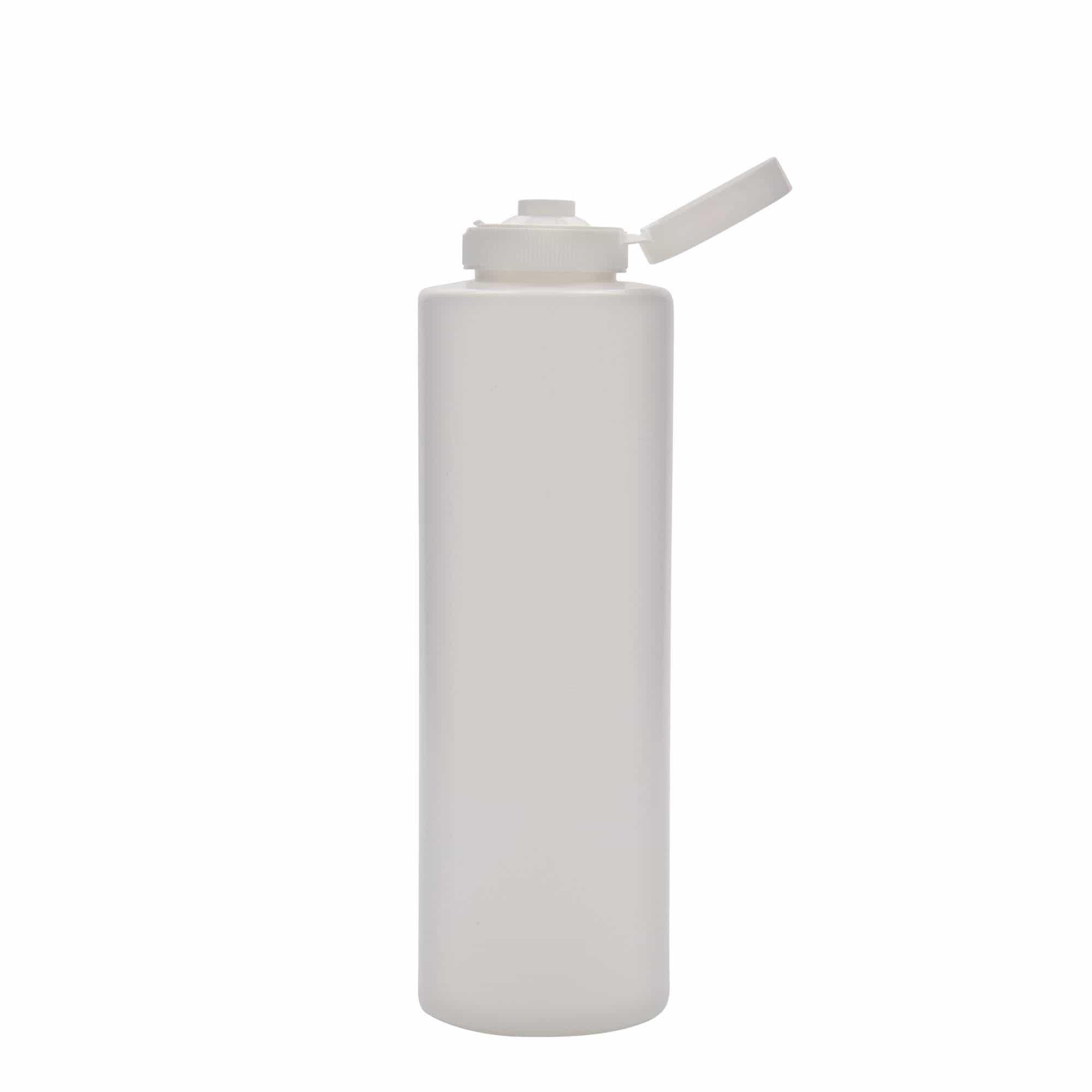 Μπουκάλι για σως 500 ml, πλαστικό LDPE, λευκό, στόμιο: 38/400