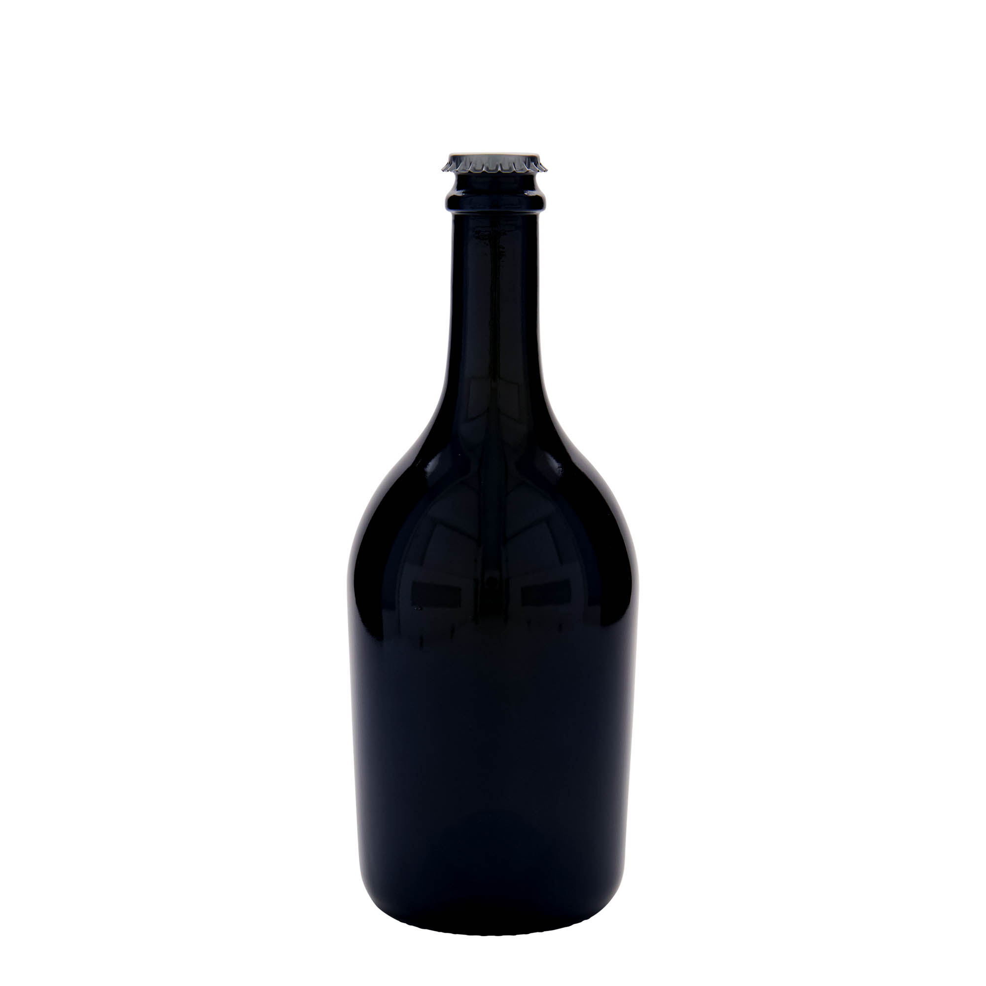 750 ml μπουκάλι μπύρας/σαμπάνιας 'Butterfly', γυαλί, παλαιωμένο πράσινο, στόμιο: καπάκι κορώνας