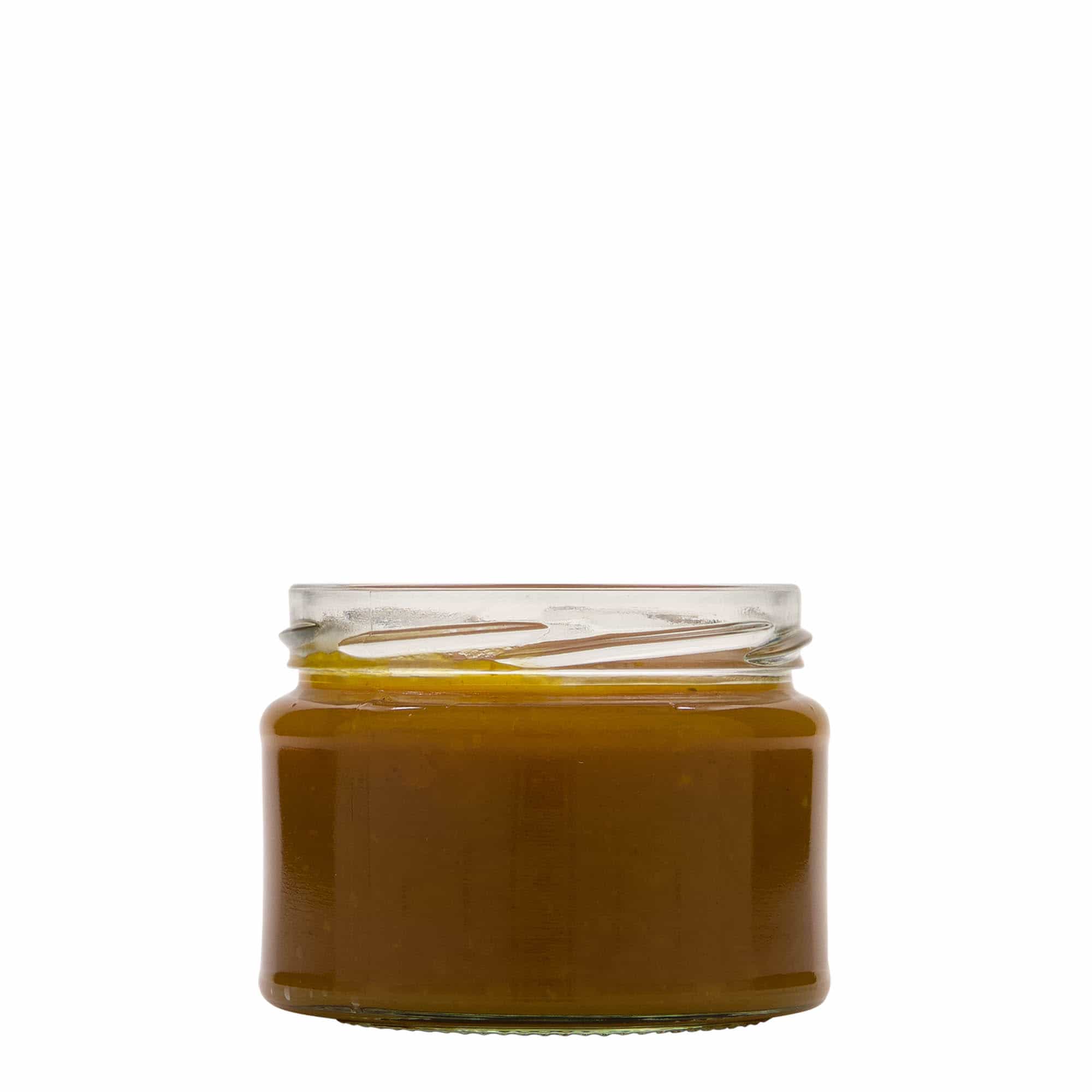Στρογγυλό βάζο με επίπεδο στόμιο 280 ml, στόμιο: twist-off (TO 82)